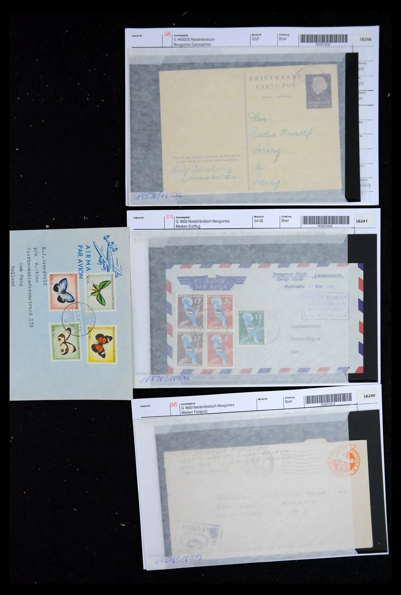 41576 0007 - Postzegelverzameling 41576 Nederlands Nieuw Guinea 1945-1968.