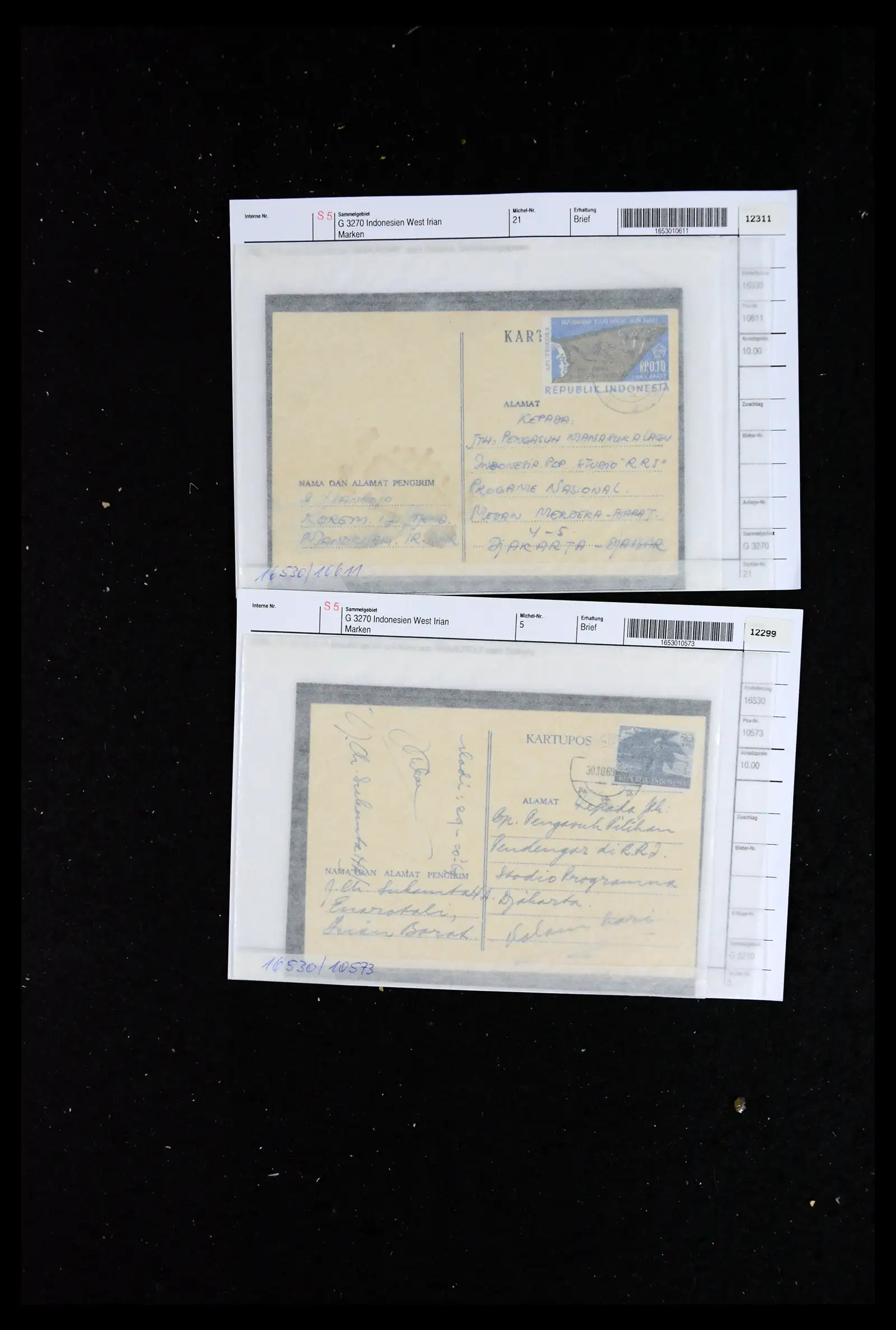 41576 0010 - Postzegelverzameling 41576 Nederlands Nieuw Guinea 1945-1968.