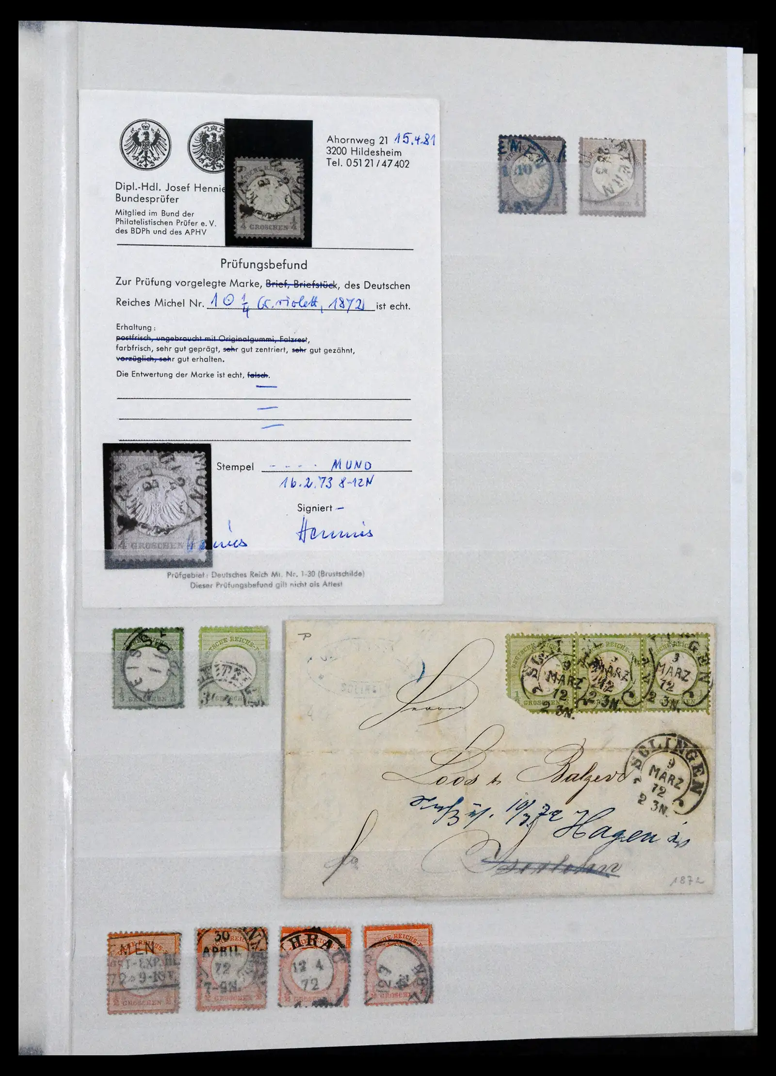 41580 0001 - Stamp collection 41580 German Reich used 1872-1939.