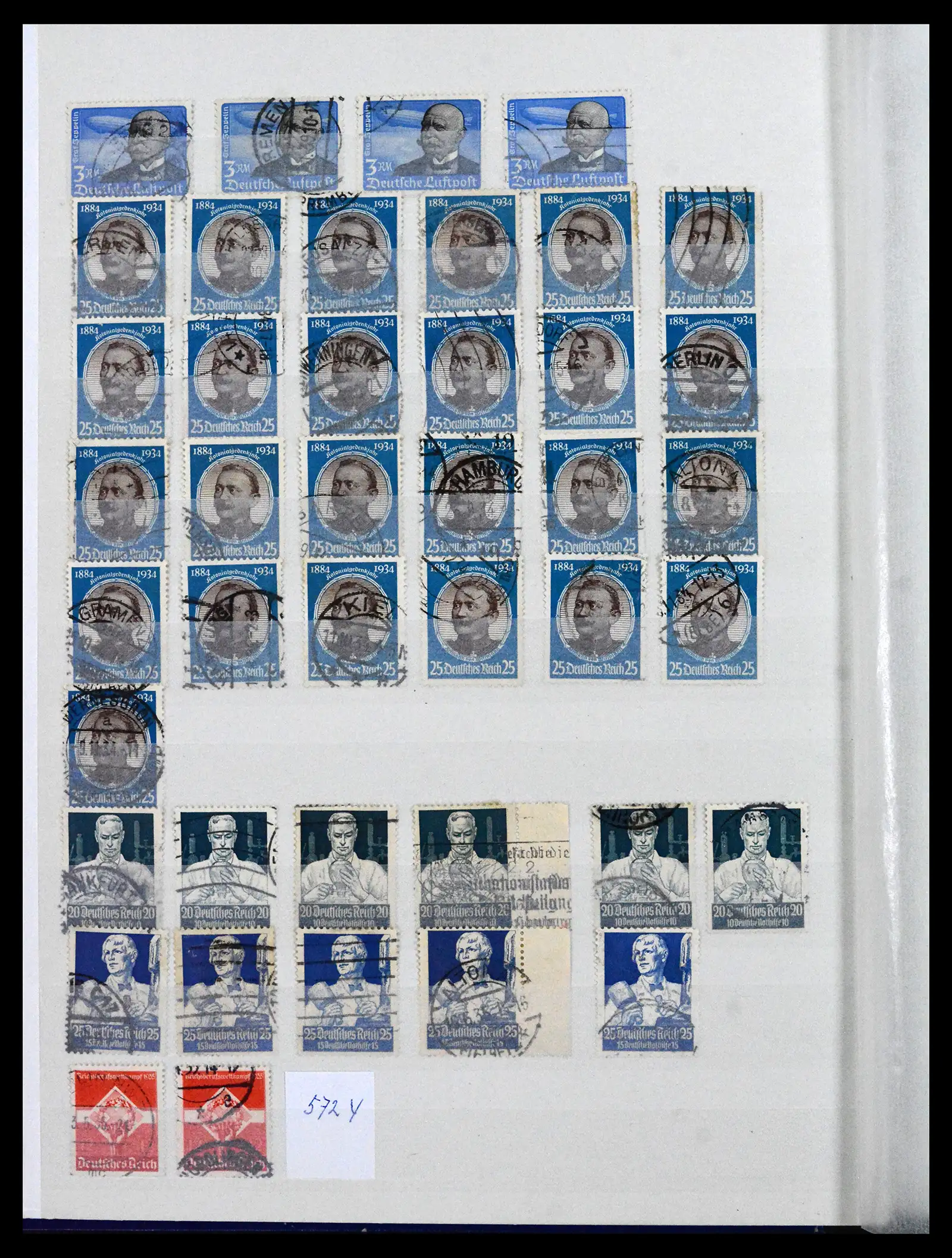 41580 0010 - Stamp collection 41580 German Reich used 1872-1939.