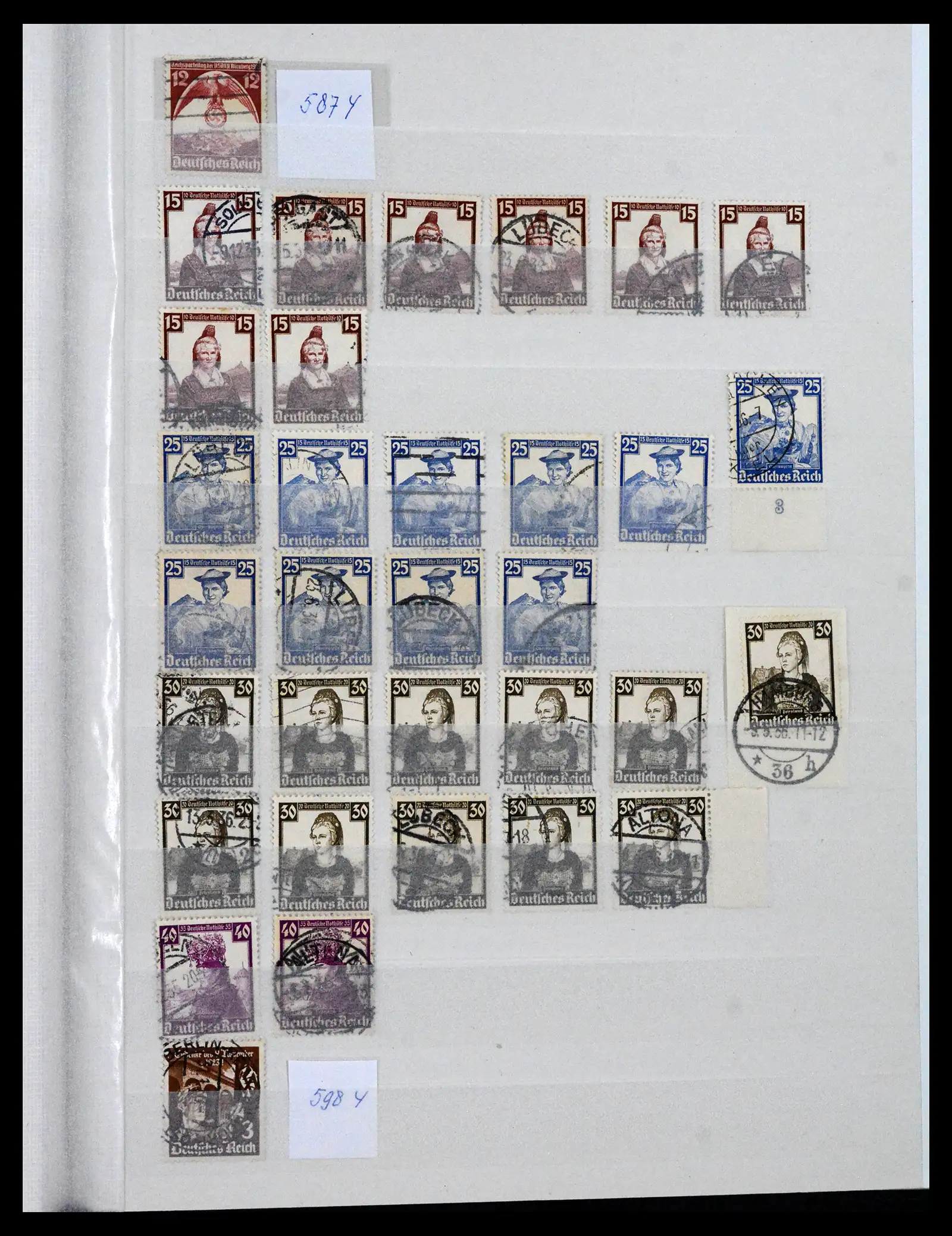 41580 0011 - Stamp collection 41580 German Reich used 1872-1939.