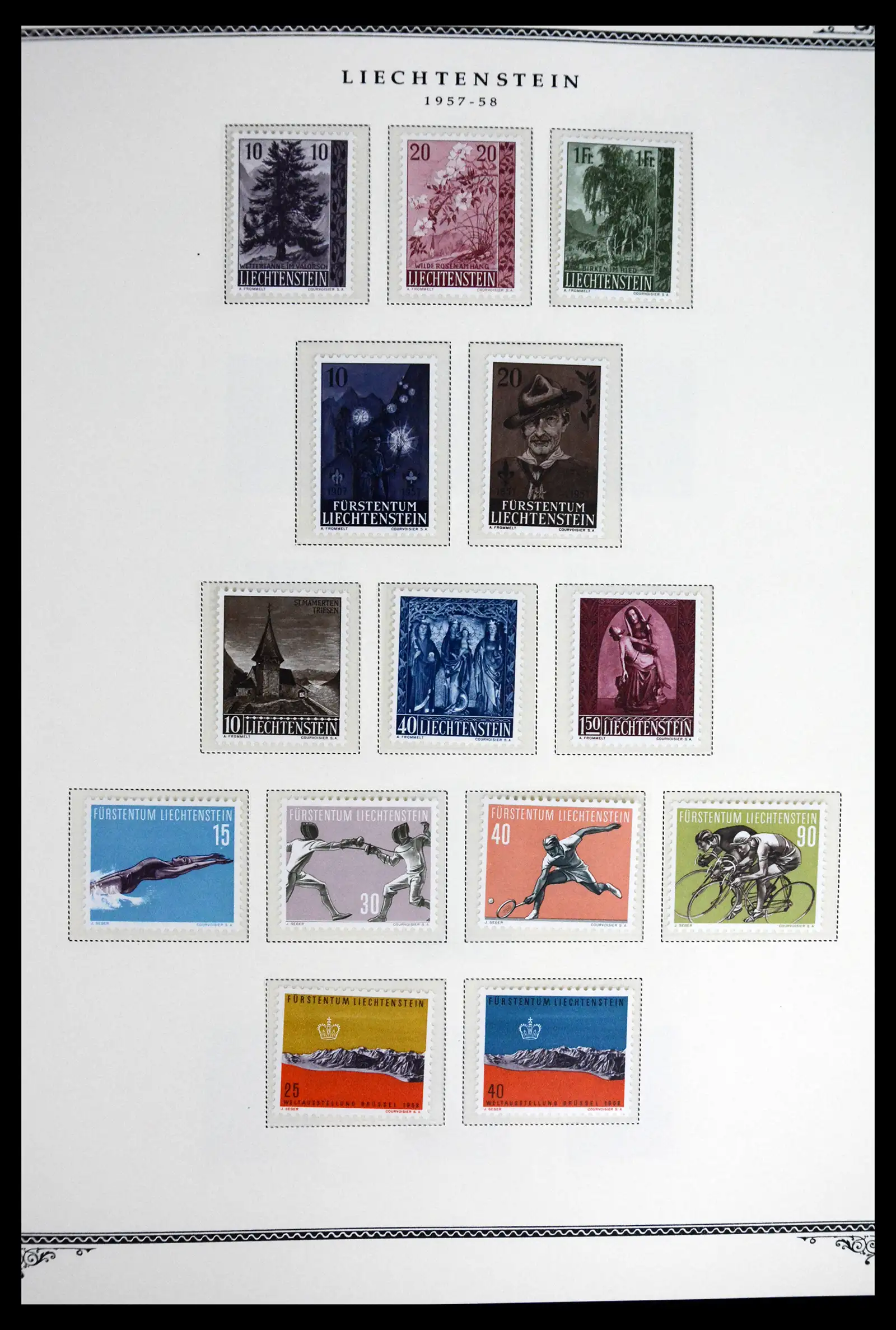 41586 0002 - Stamp collection 41586 Liechtenstein complete 1955-2010.