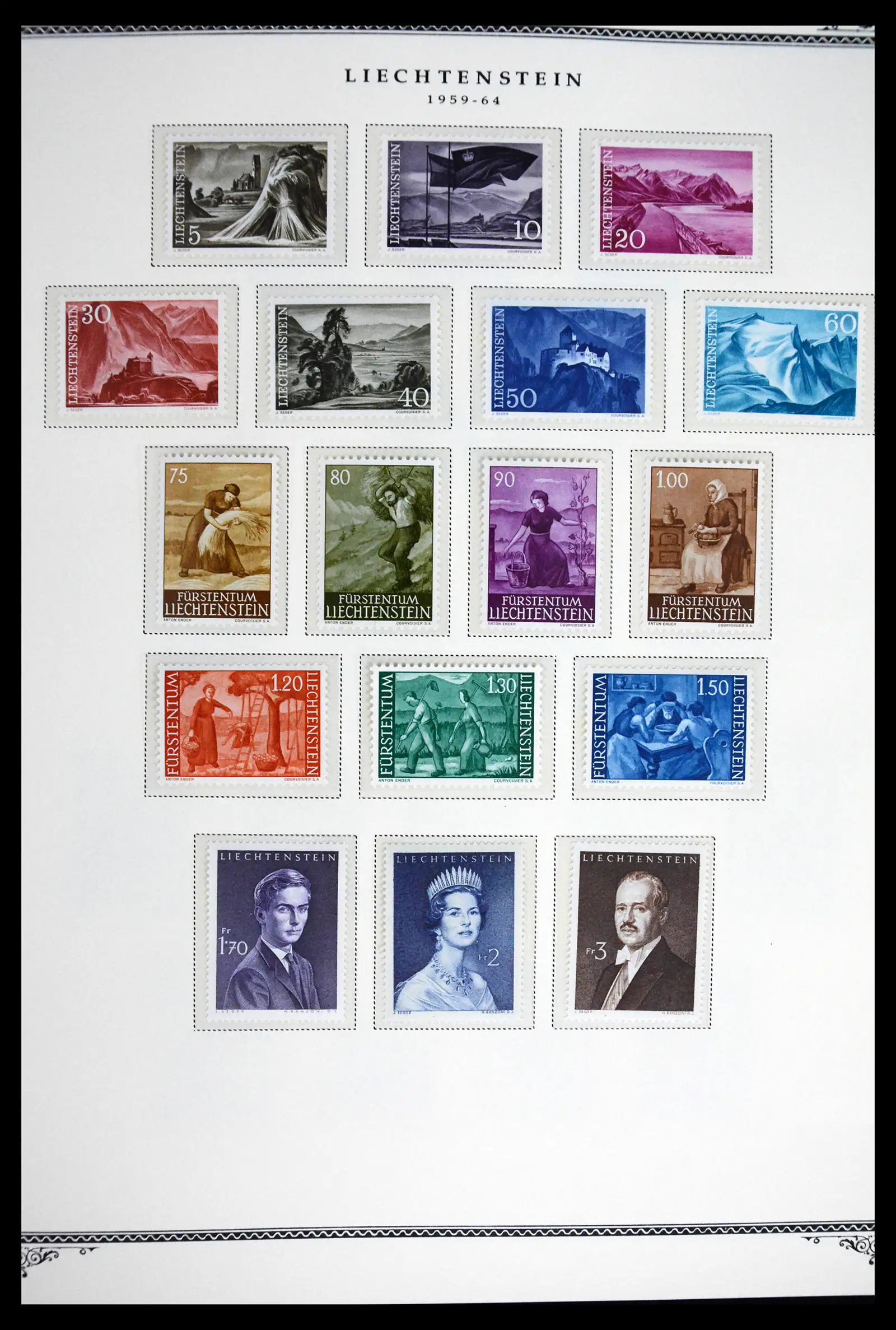 41586 0004 - Stamp collection 41586 Liechtenstein complete 1955-2010.