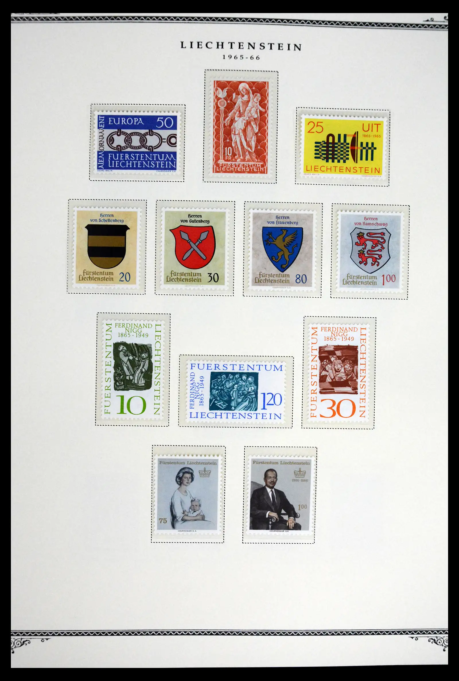 41586 0009 - Stamp collection 41586 Liechtenstein complete 1955-2010.