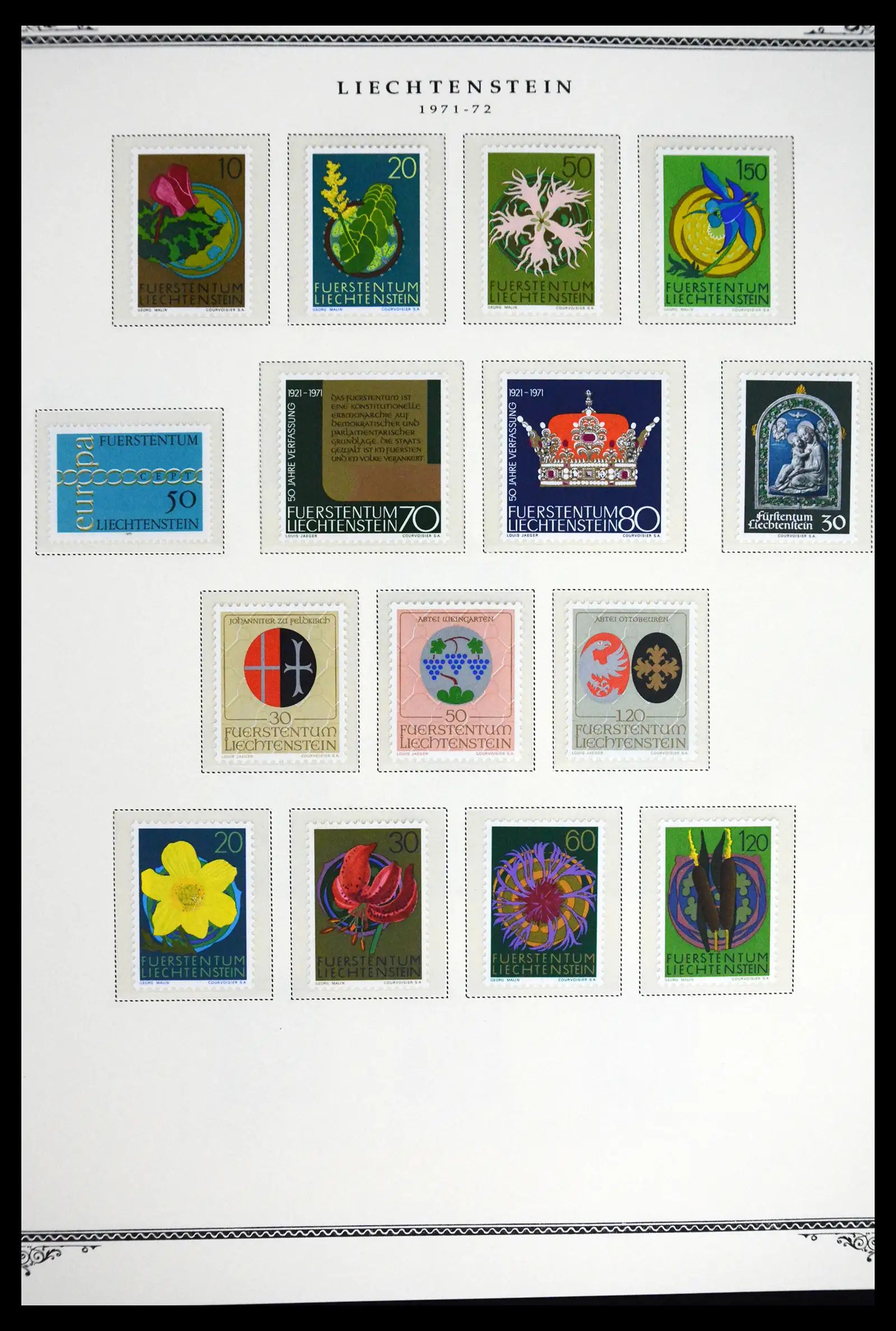 41586 0017 - Stamp collection 41586 Liechtenstein complete 1955-2010.