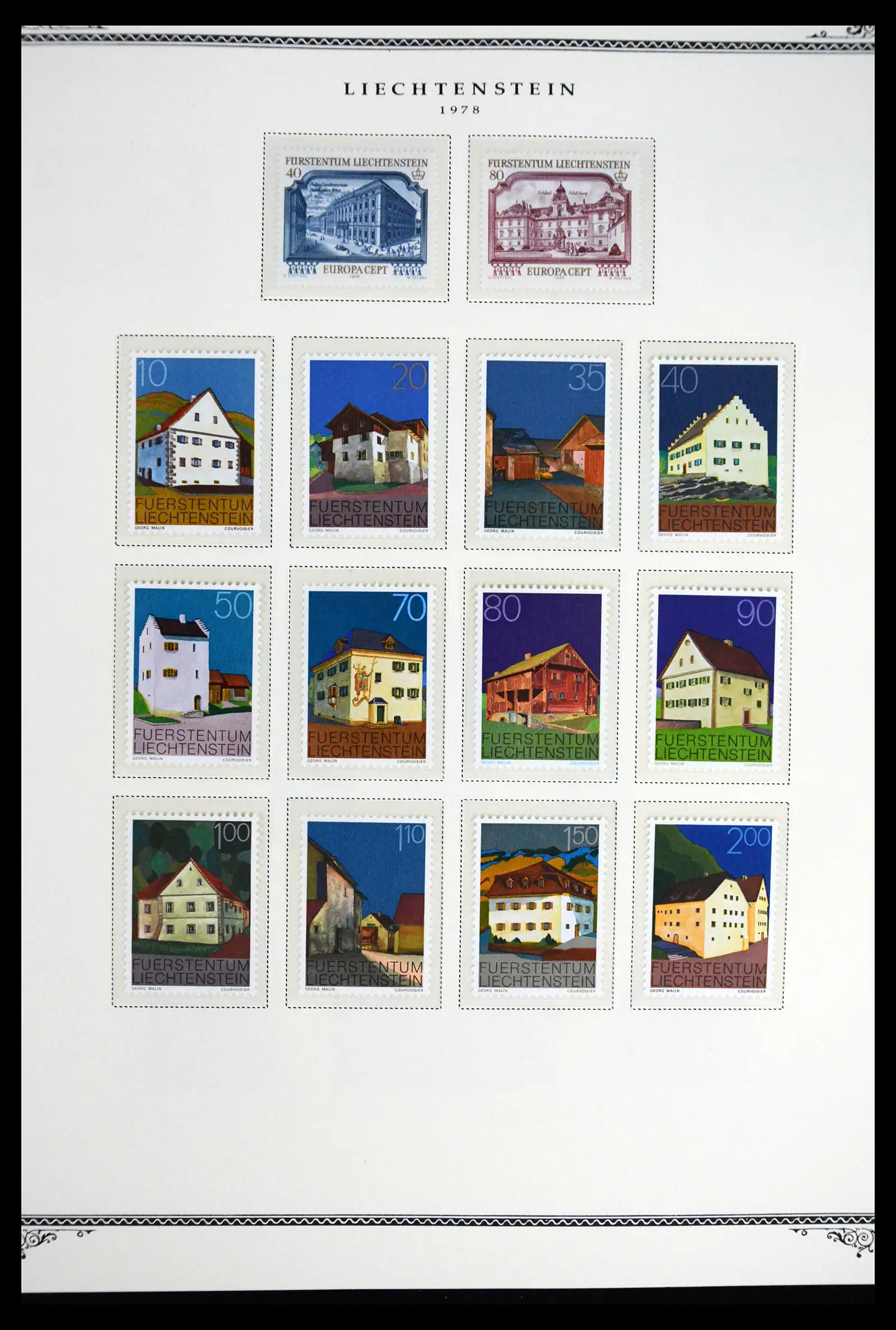 41586 0029 - Stamp collection 41586 Liechtenstein complete 1955-2010.