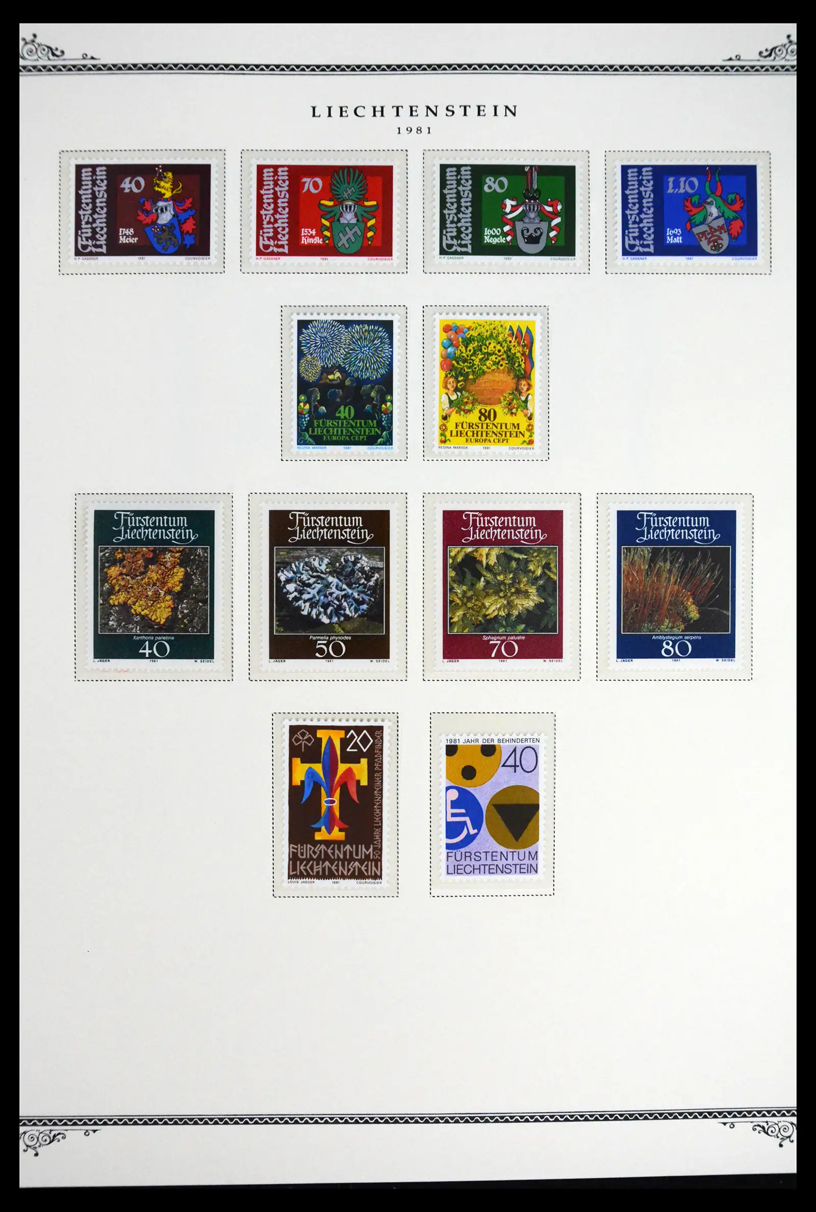41586 0035 - Stamp collection 41586 Liechtenstein complete 1955-2010.