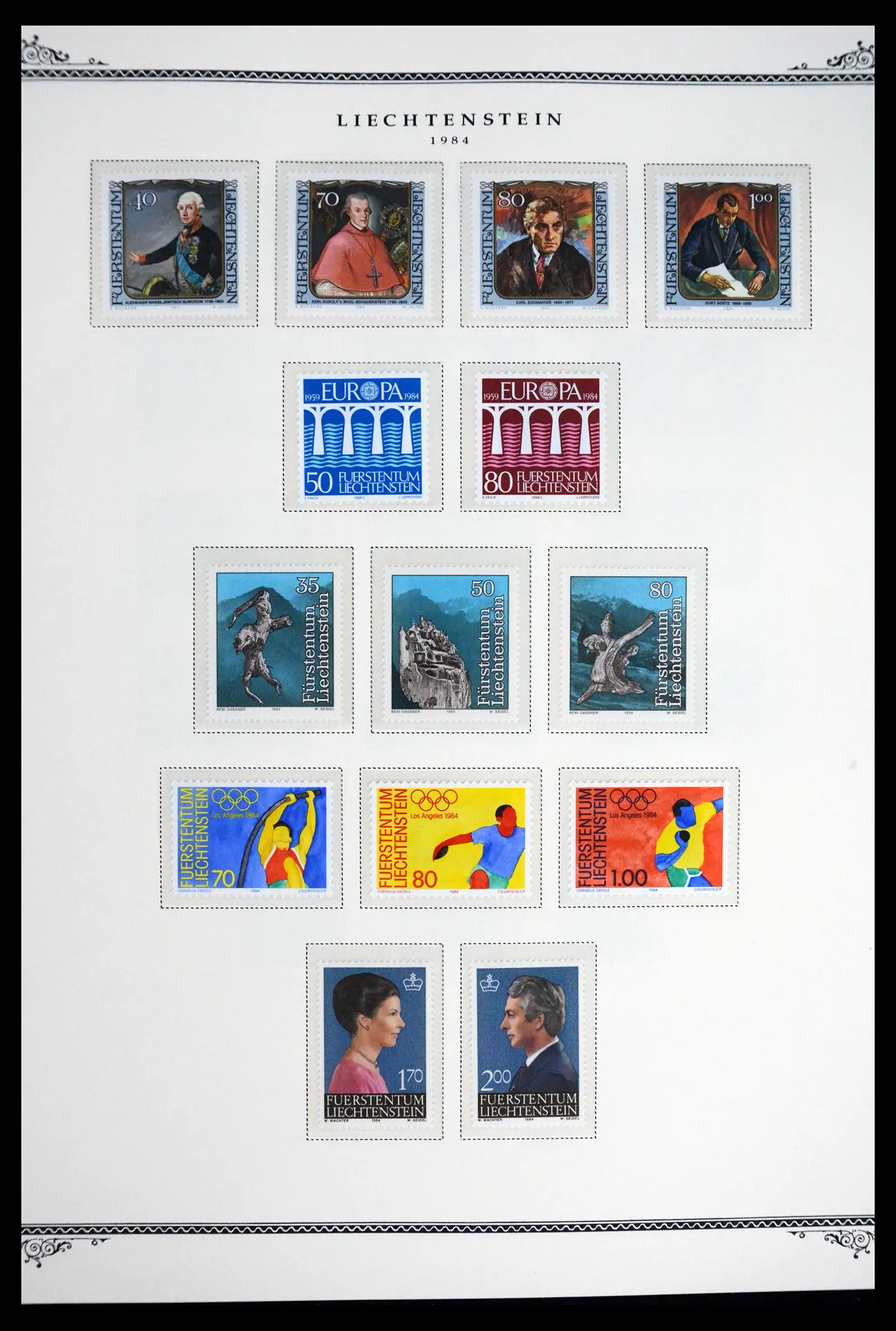 41586 0042 - Stamp collection 41586 Liechtenstein complete 1955-2010.