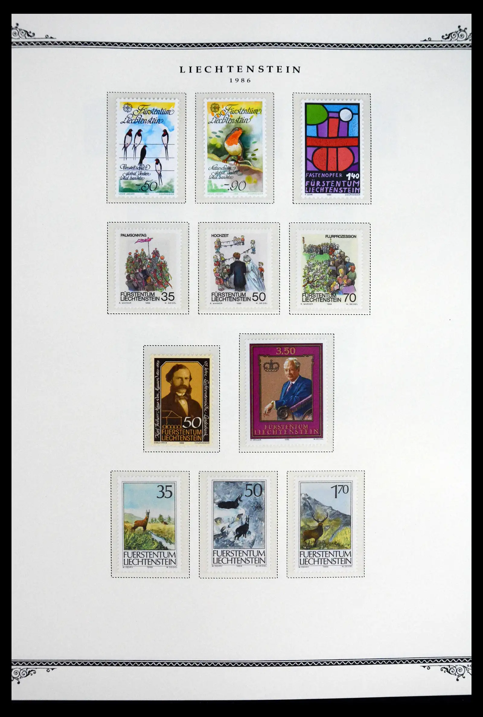 41586 0047 - Stamp collection 41586 Liechtenstein complete 1955-2010.