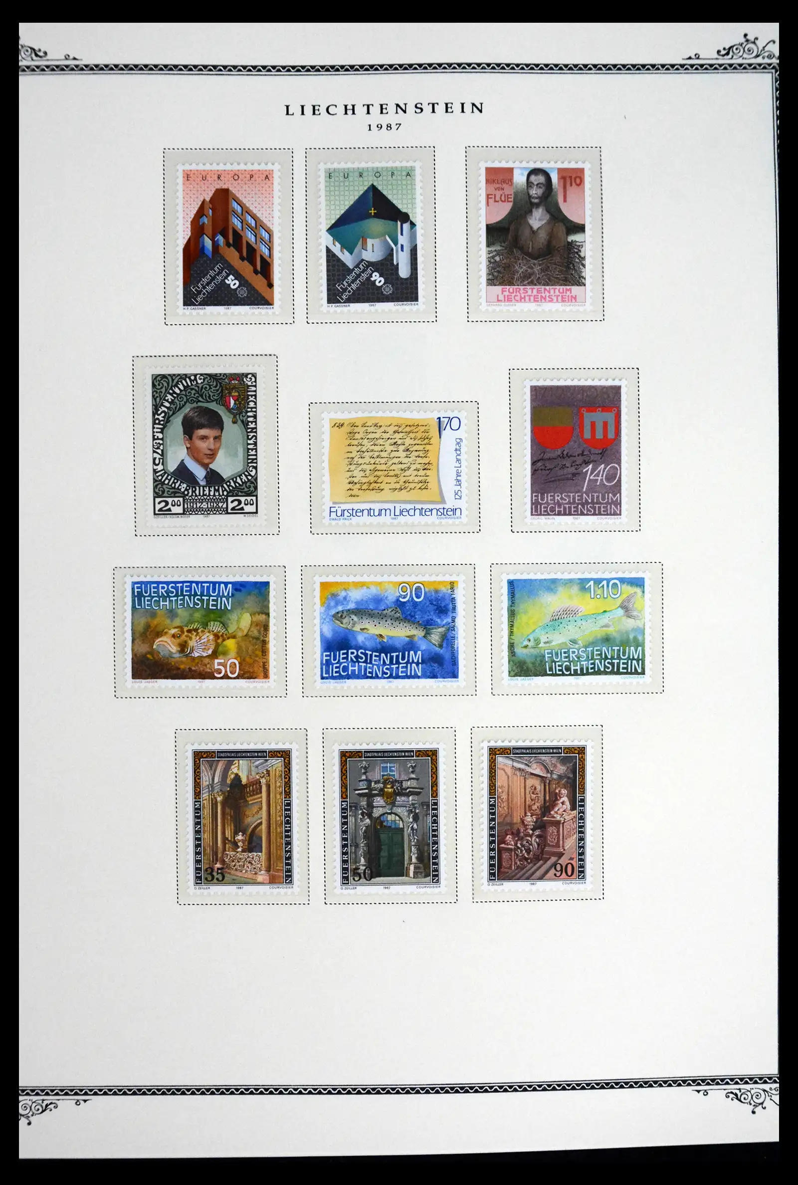 41586 0050 - Stamp collection 41586 Liechtenstein complete 1955-2010.