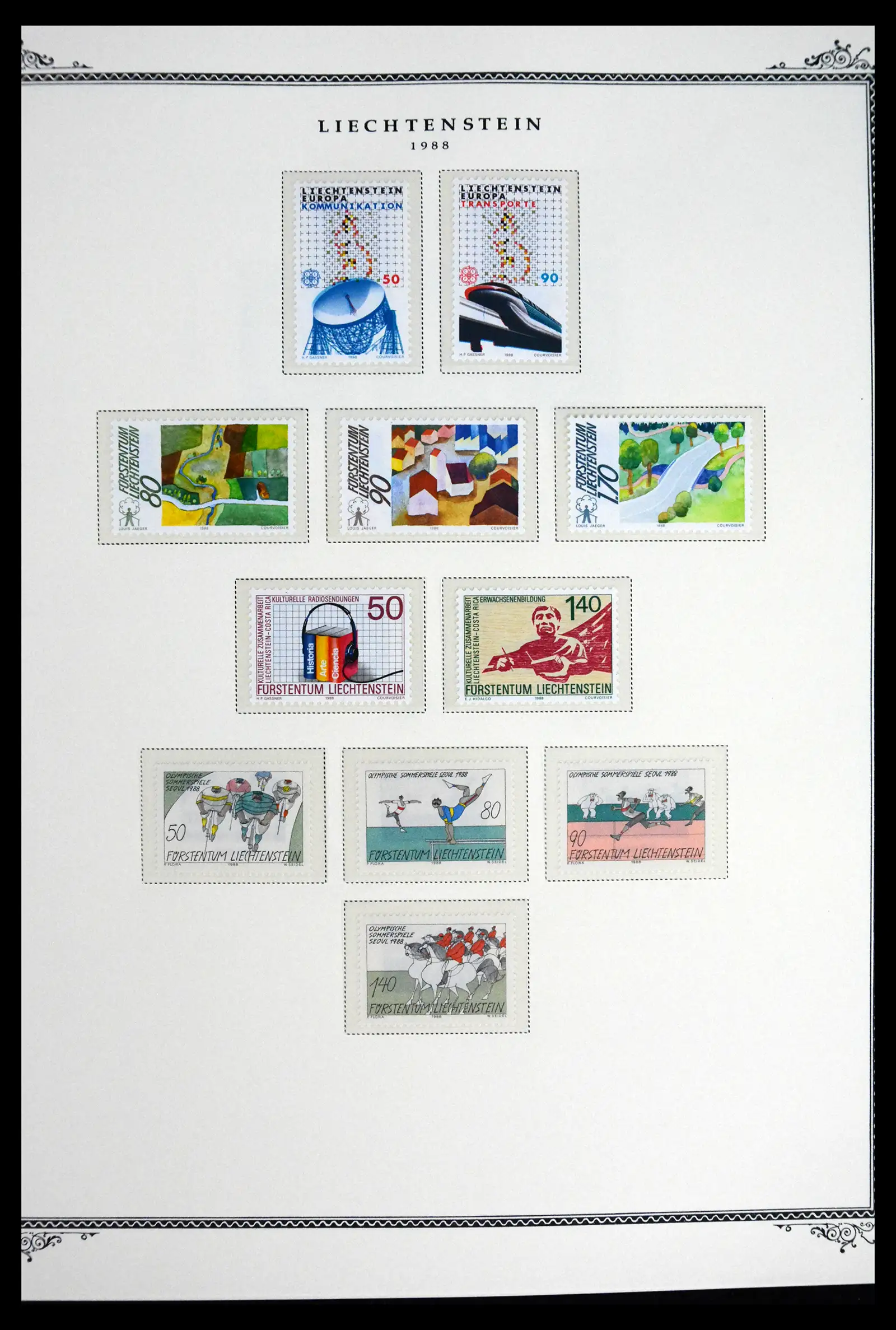 41586 0052 - Stamp collection 41586 Liechtenstein complete 1955-2010.