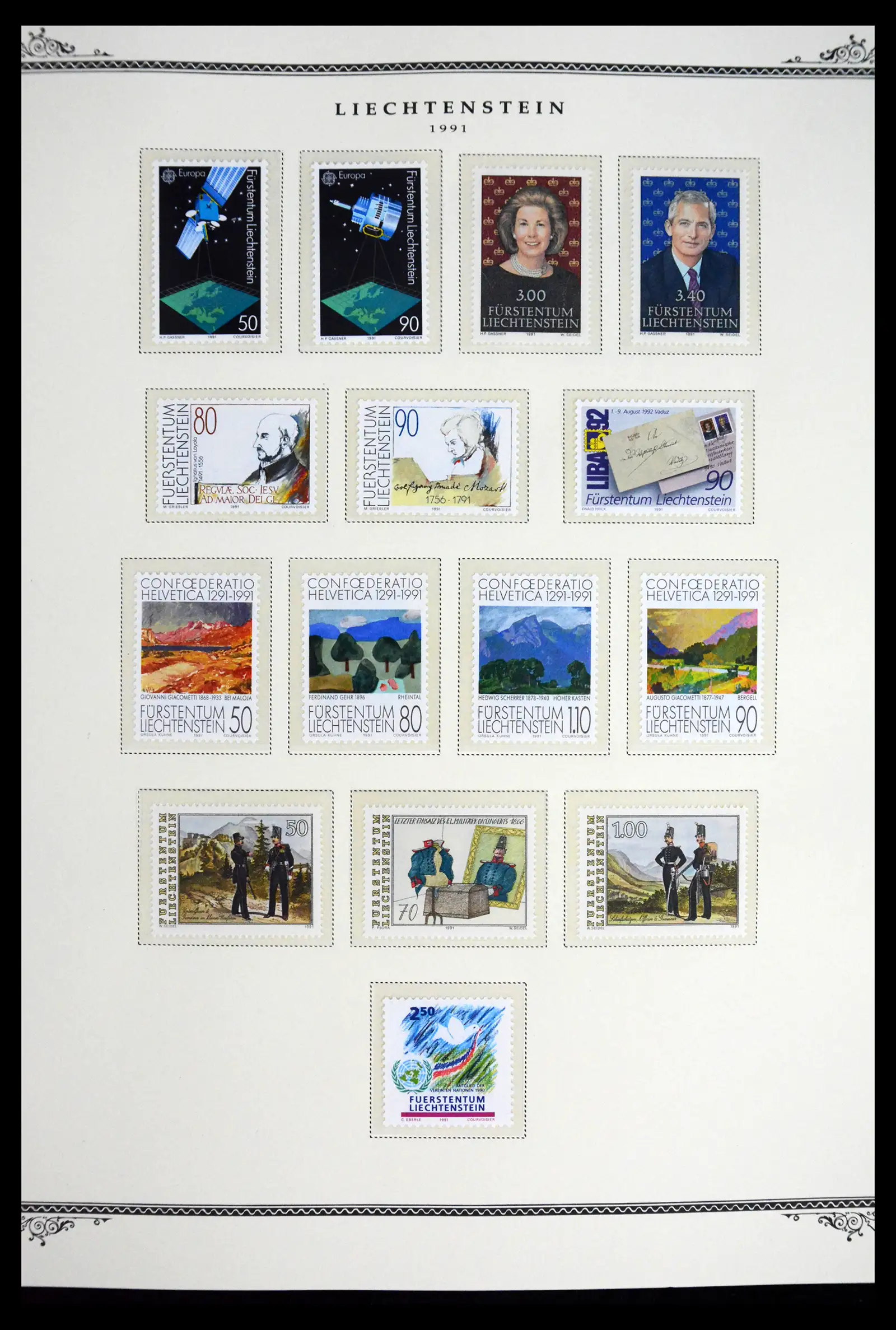 41586 0060 - Stamp collection 41586 Liechtenstein complete 1955-2010.
