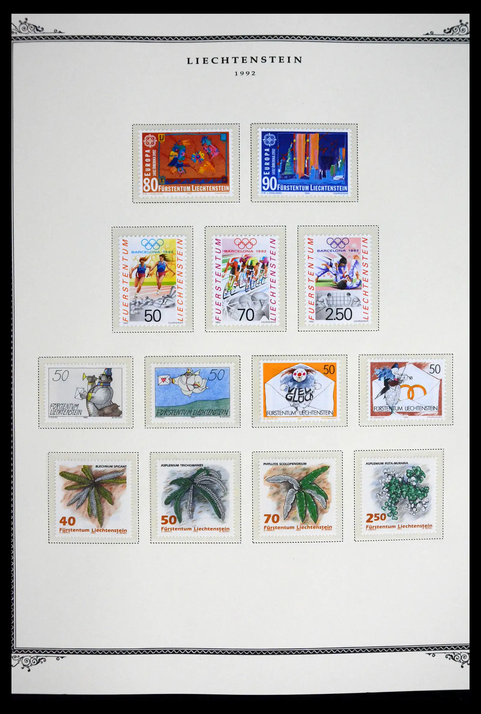 41586 0062 - Stamp collection 41586 Liechtenstein complete 1955-2010.