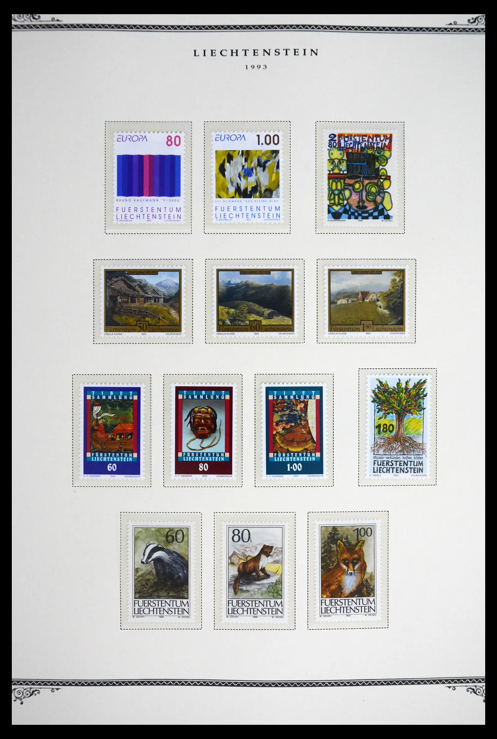 41586 0064 - Stamp collection 41586 Liechtenstein complete 1955-2010.