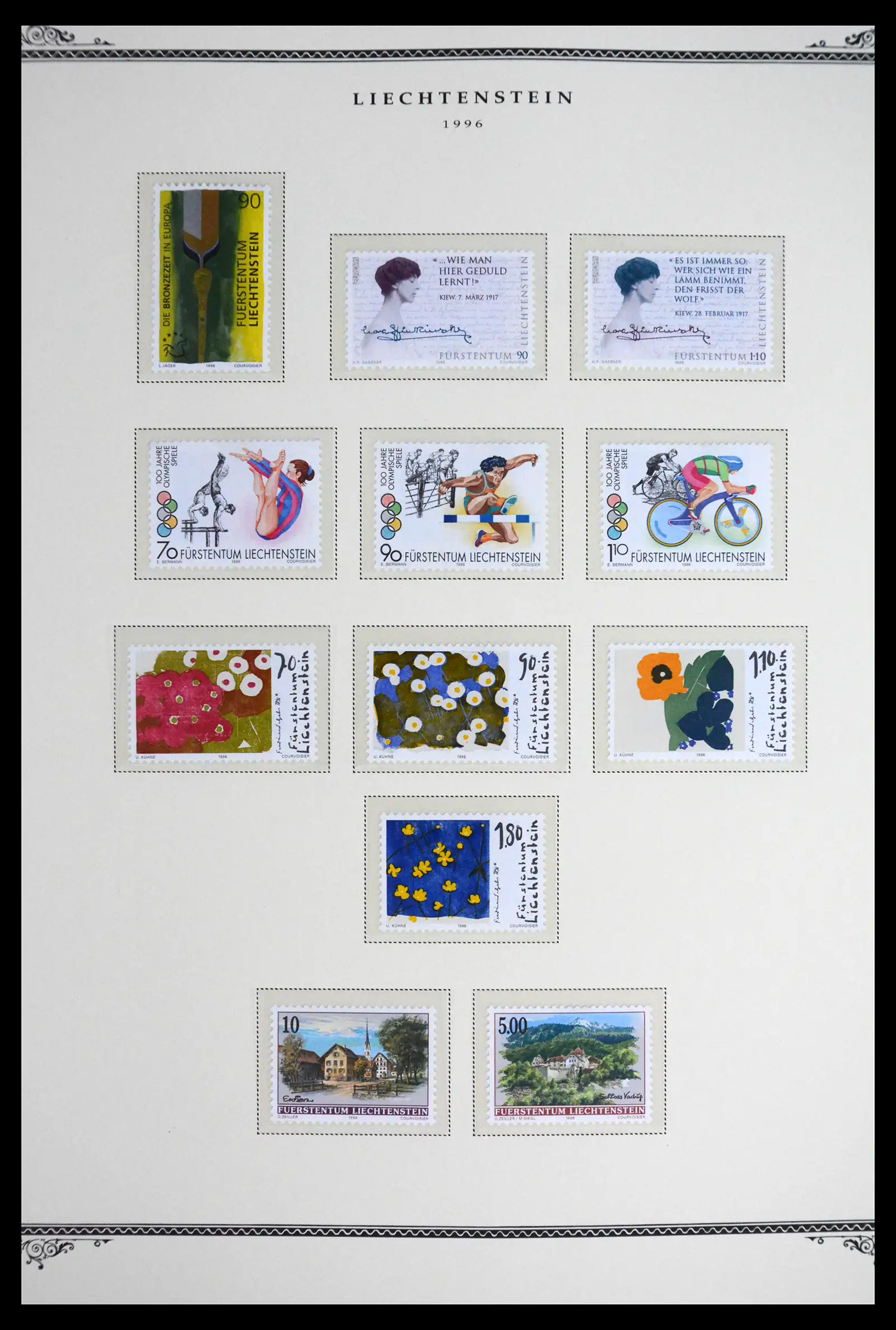 41586 0071 - Stamp collection 41586 Liechtenstein complete 1955-2010.