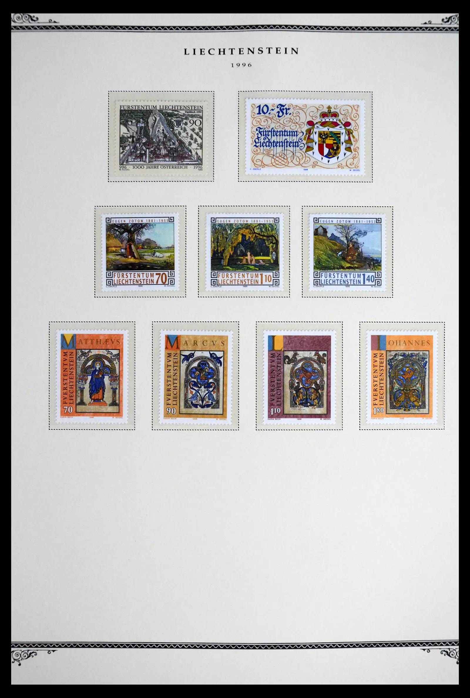 41586 0072 - Stamp collection 41586 Liechtenstein complete 1955-2010.