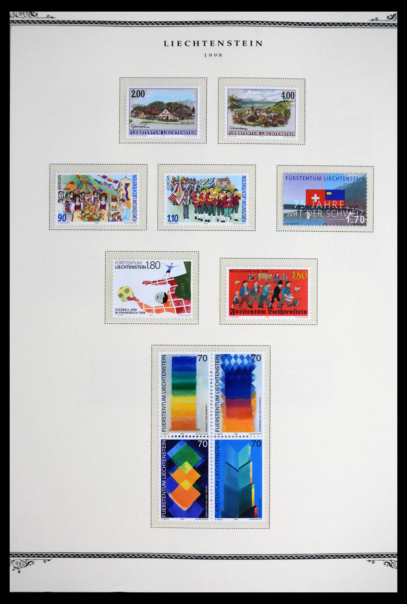 41586 0076 - Stamp collection 41586 Liechtenstein complete 1955-2010.