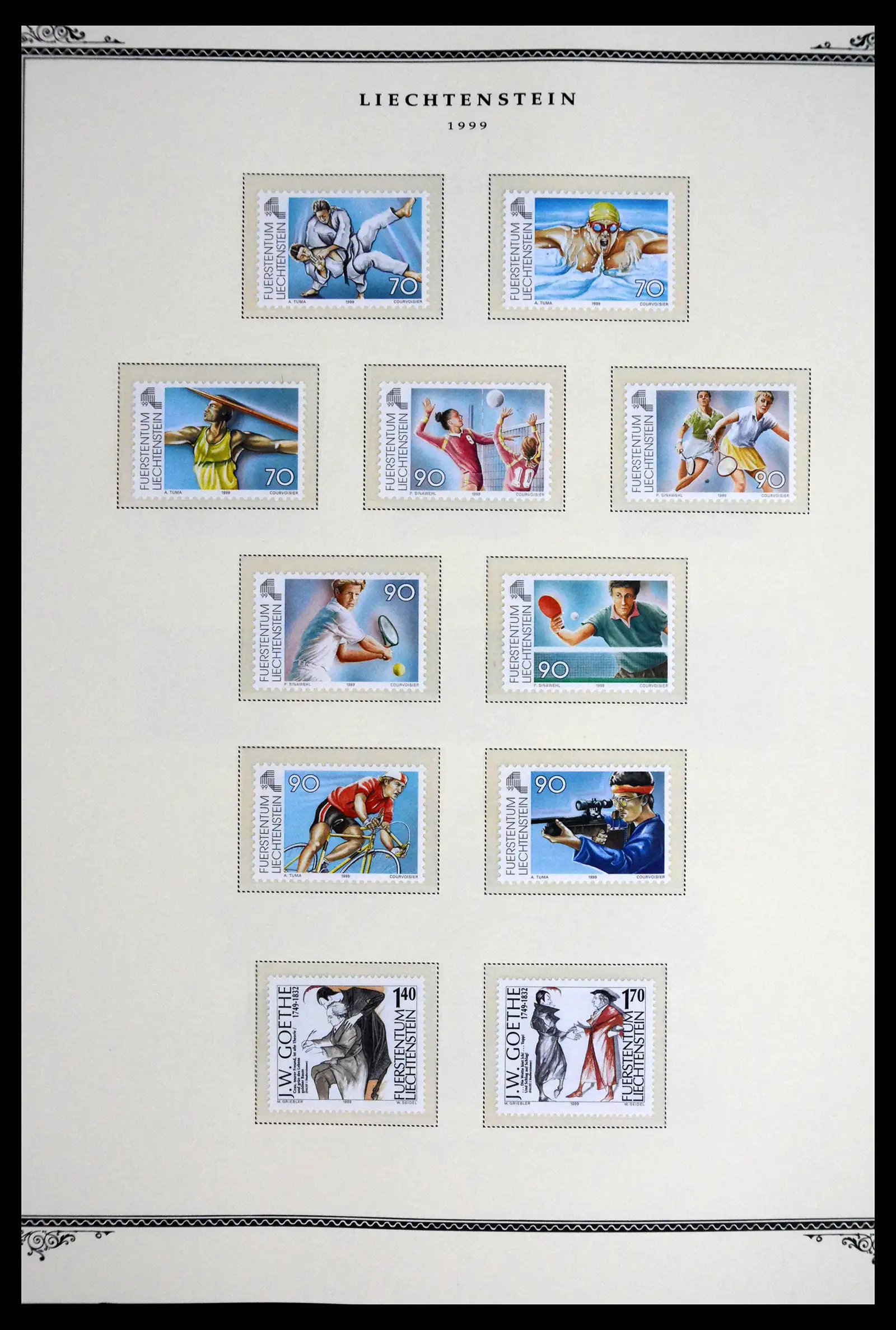 41586 0079 - Stamp collection 41586 Liechtenstein complete 1955-2010.