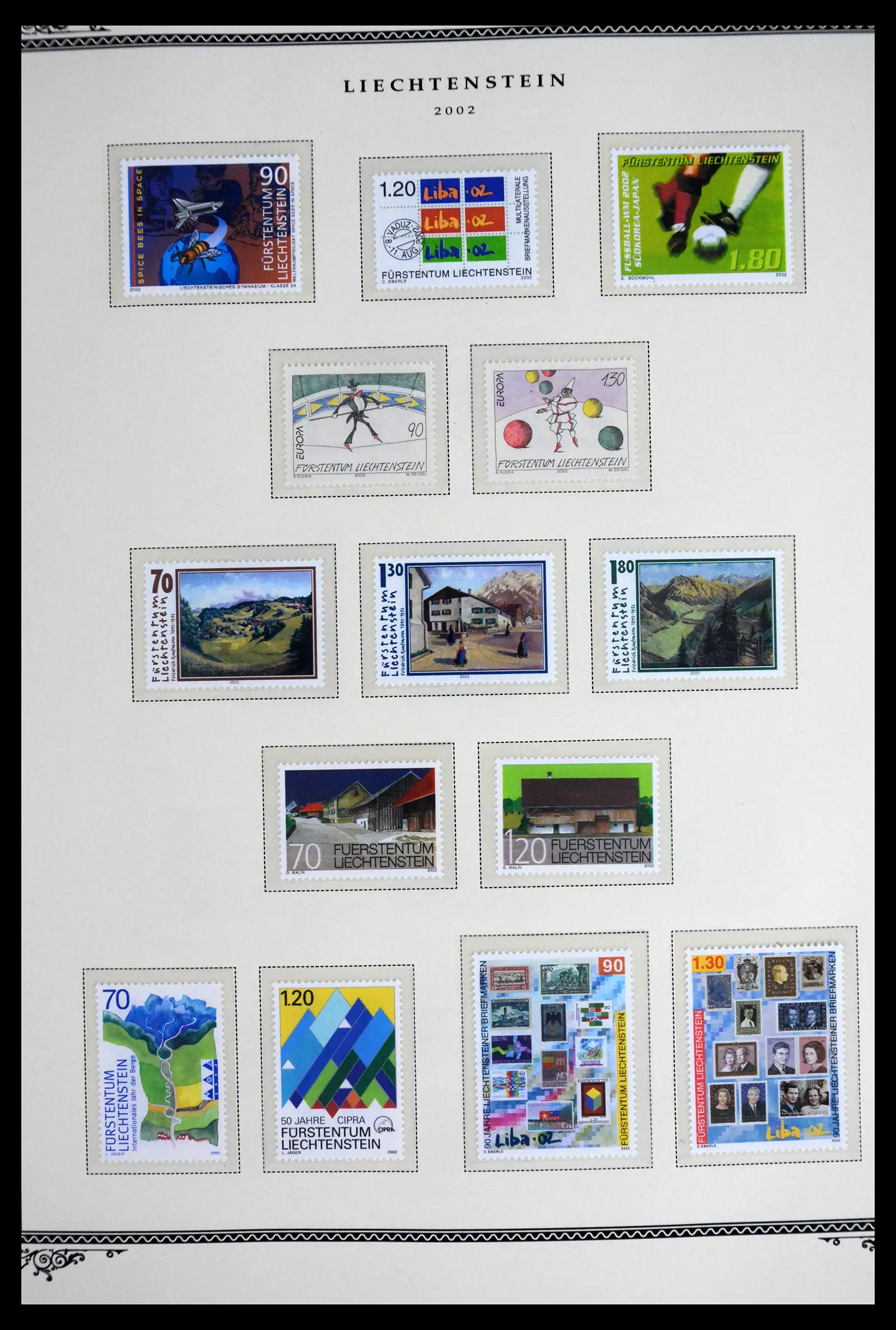41586 0088 - Stamp collection 41586 Liechtenstein complete 1955-2010.