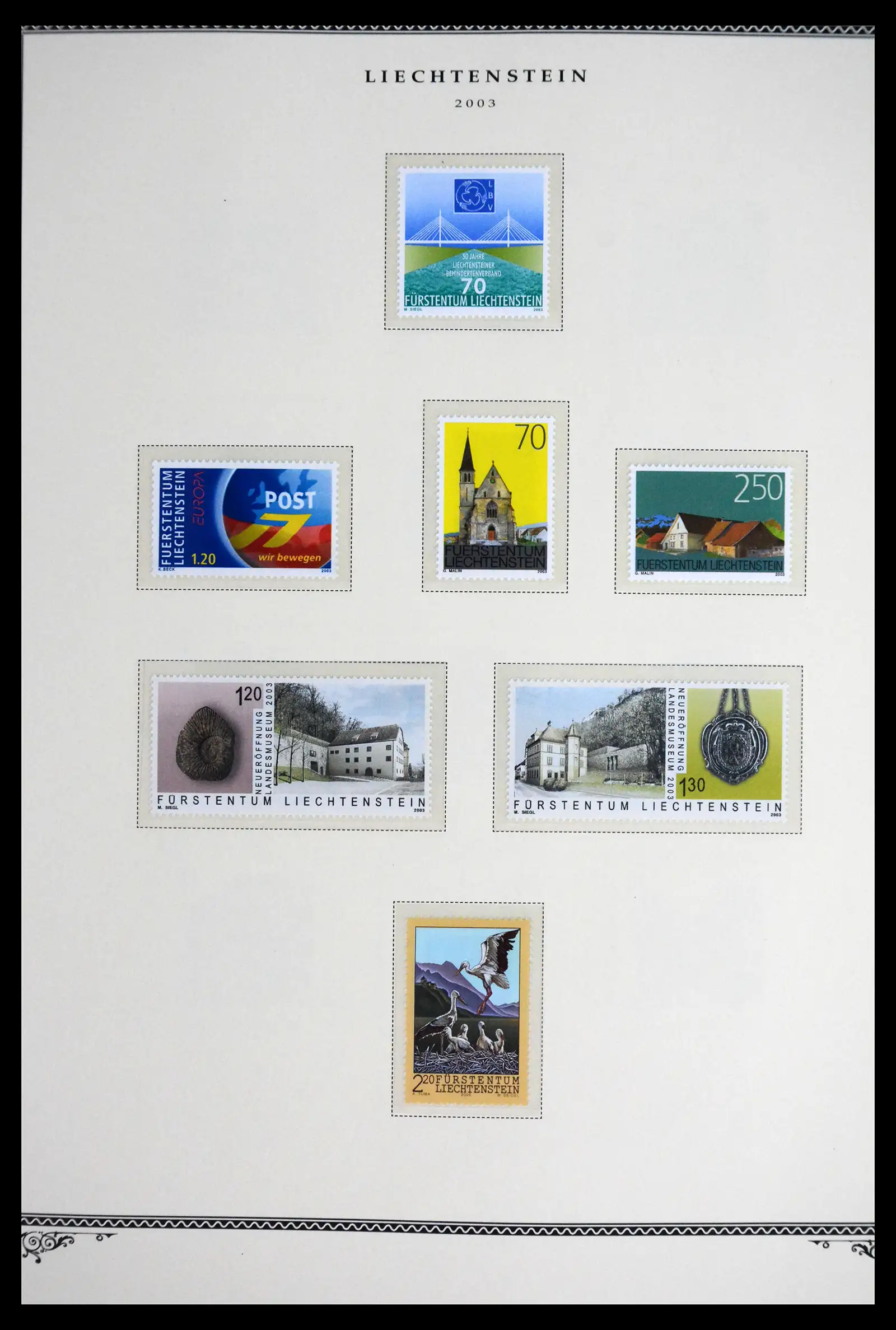 41586 0090 - Stamp collection 41586 Liechtenstein complete 1955-2010.