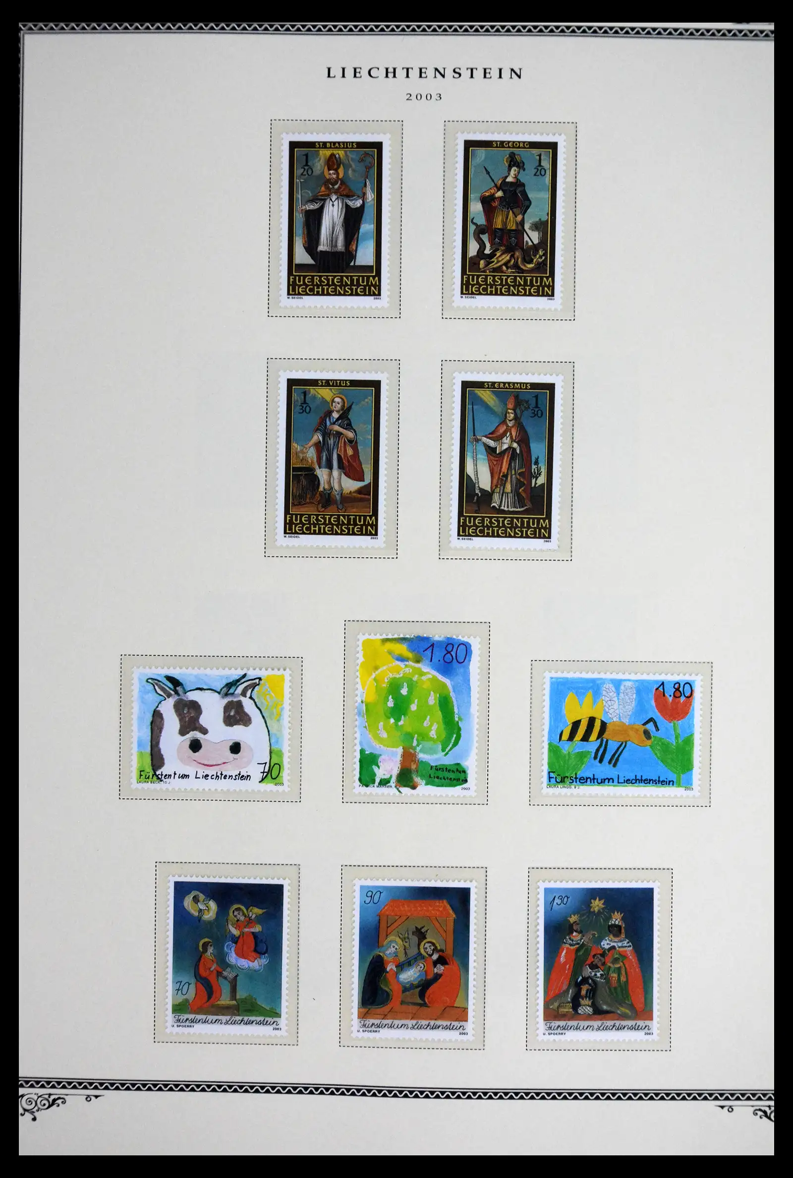 41586 0092 - Stamp collection 41586 Liechtenstein complete 1955-2010.