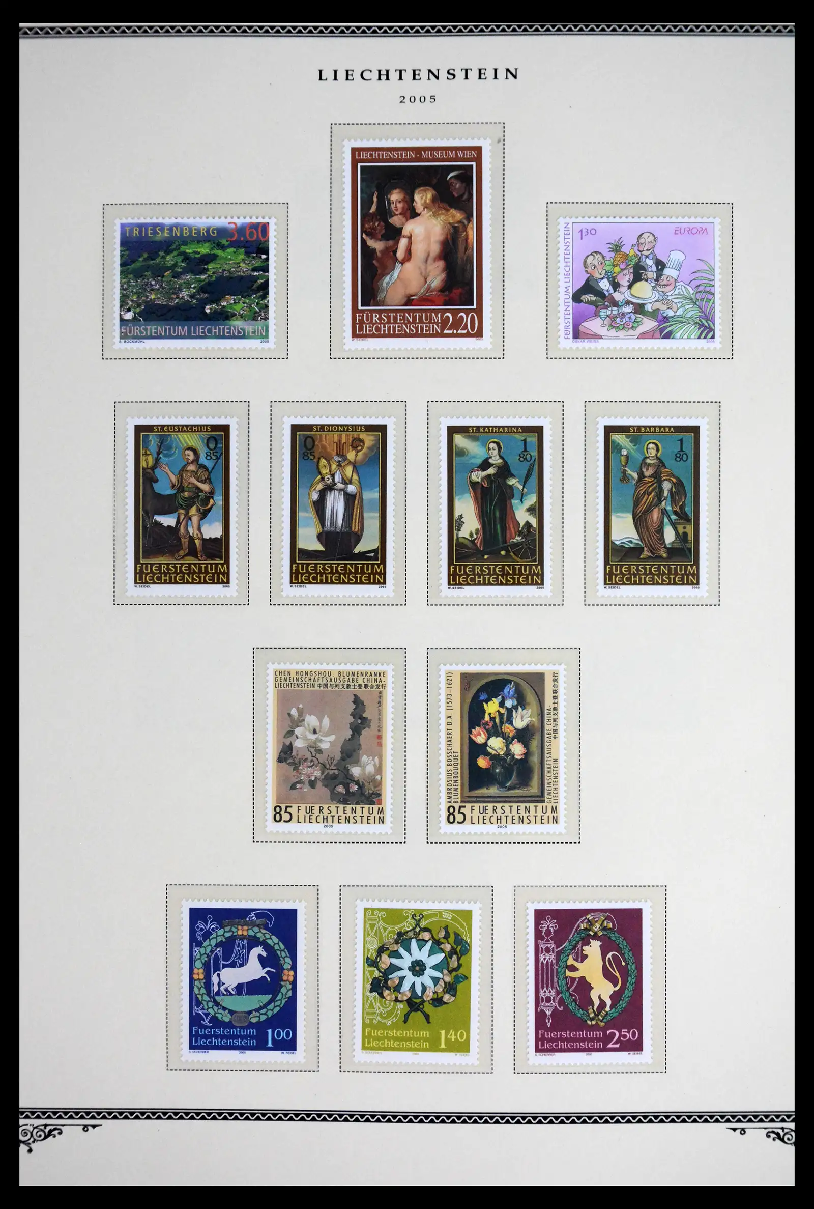 41586 0096 - Stamp collection 41586 Liechtenstein complete 1955-2010.