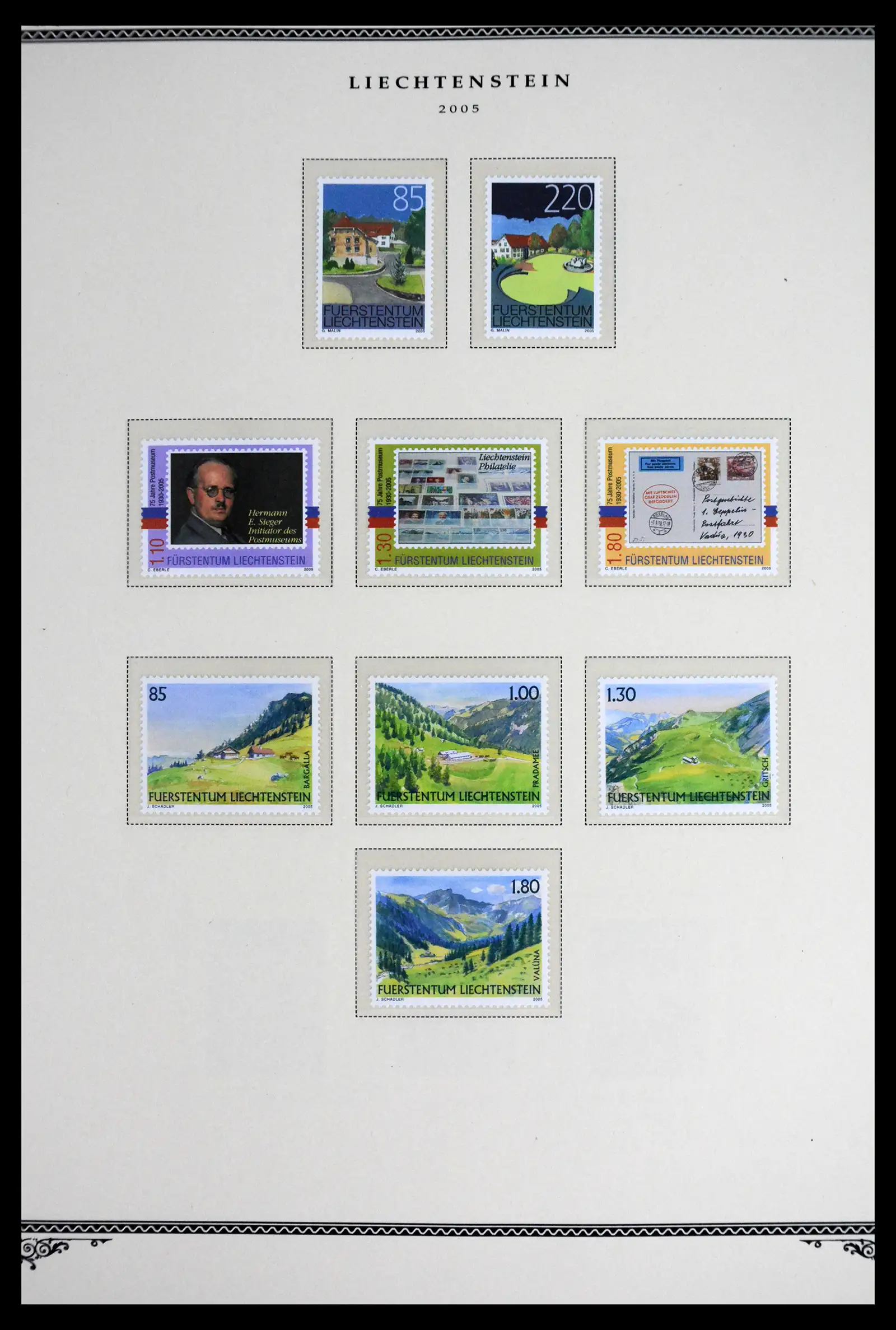 41586 0097 - Stamp collection 41586 Liechtenstein complete 1955-2010.