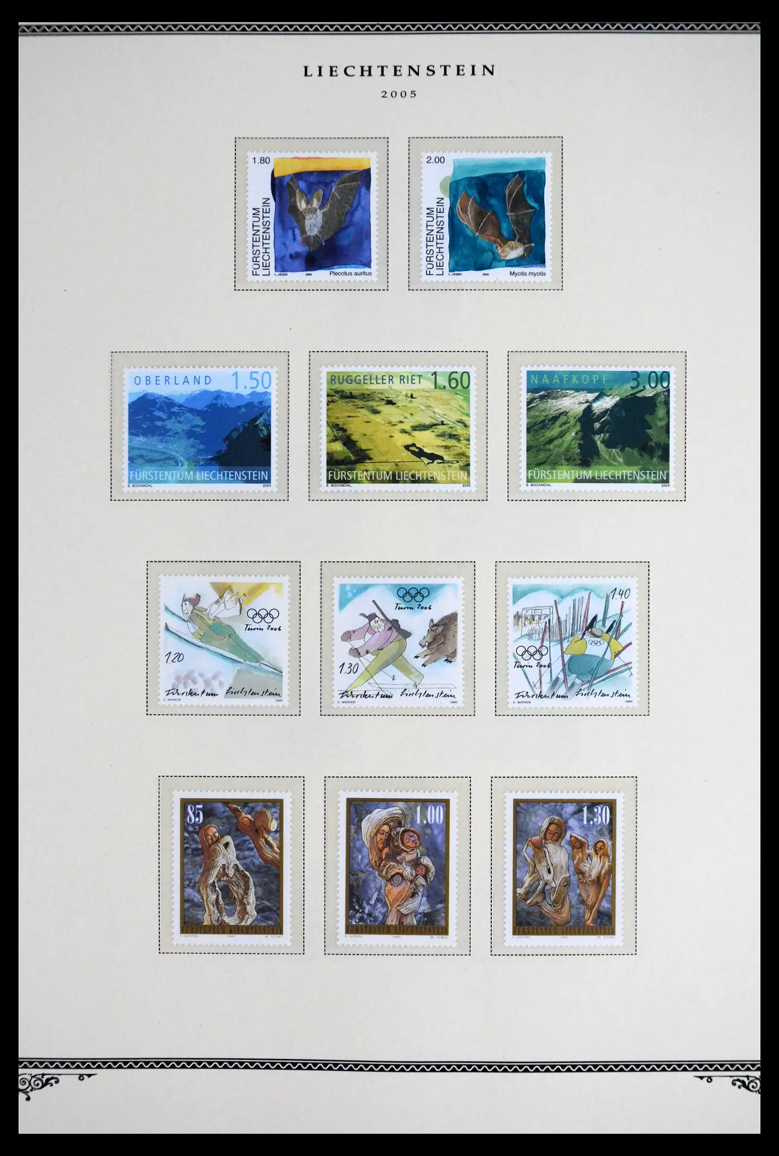 41586 0098 - Stamp collection 41586 Liechtenstein complete 1955-2010.