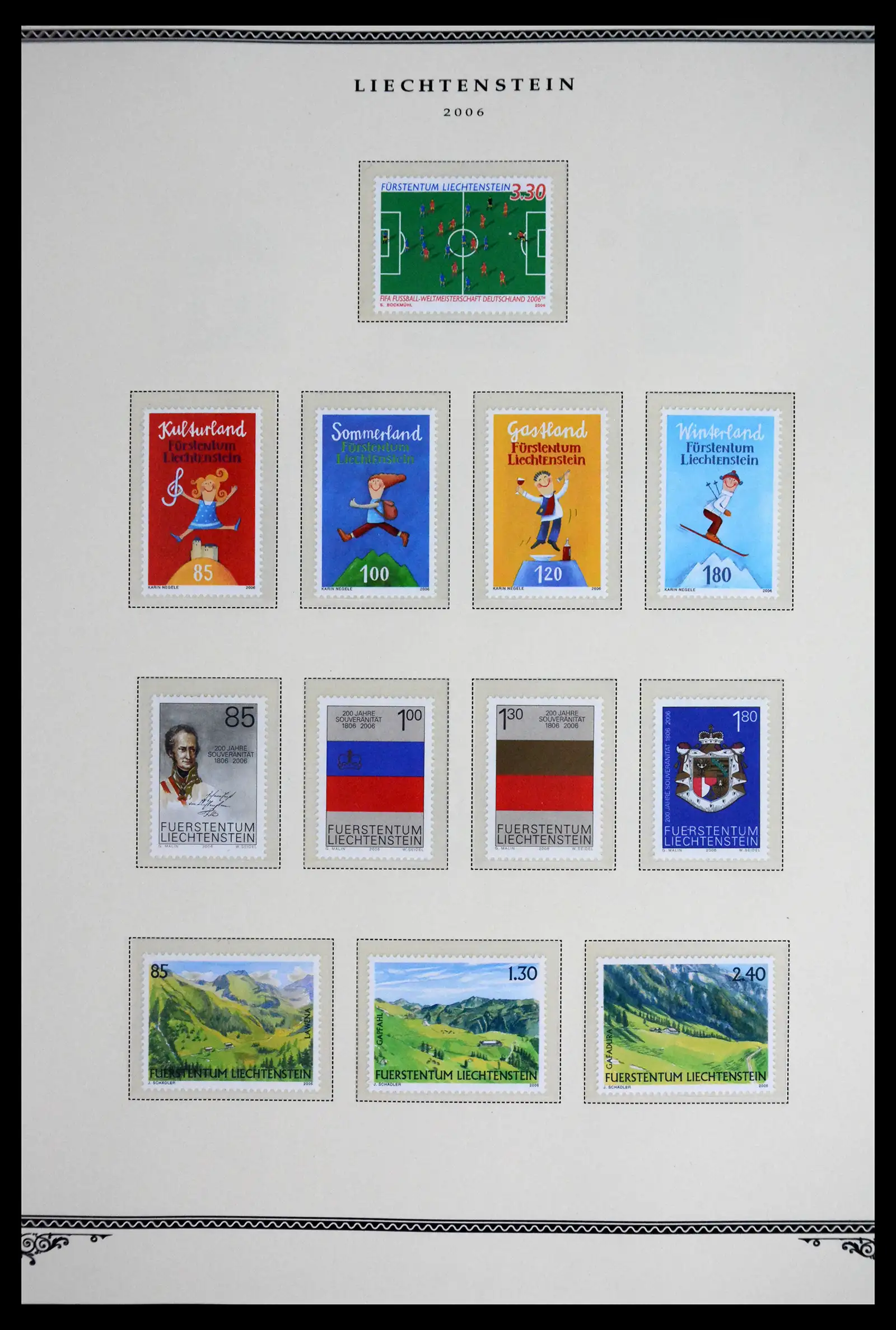 41586 0100 - Stamp collection 41586 Liechtenstein complete 1955-2010.