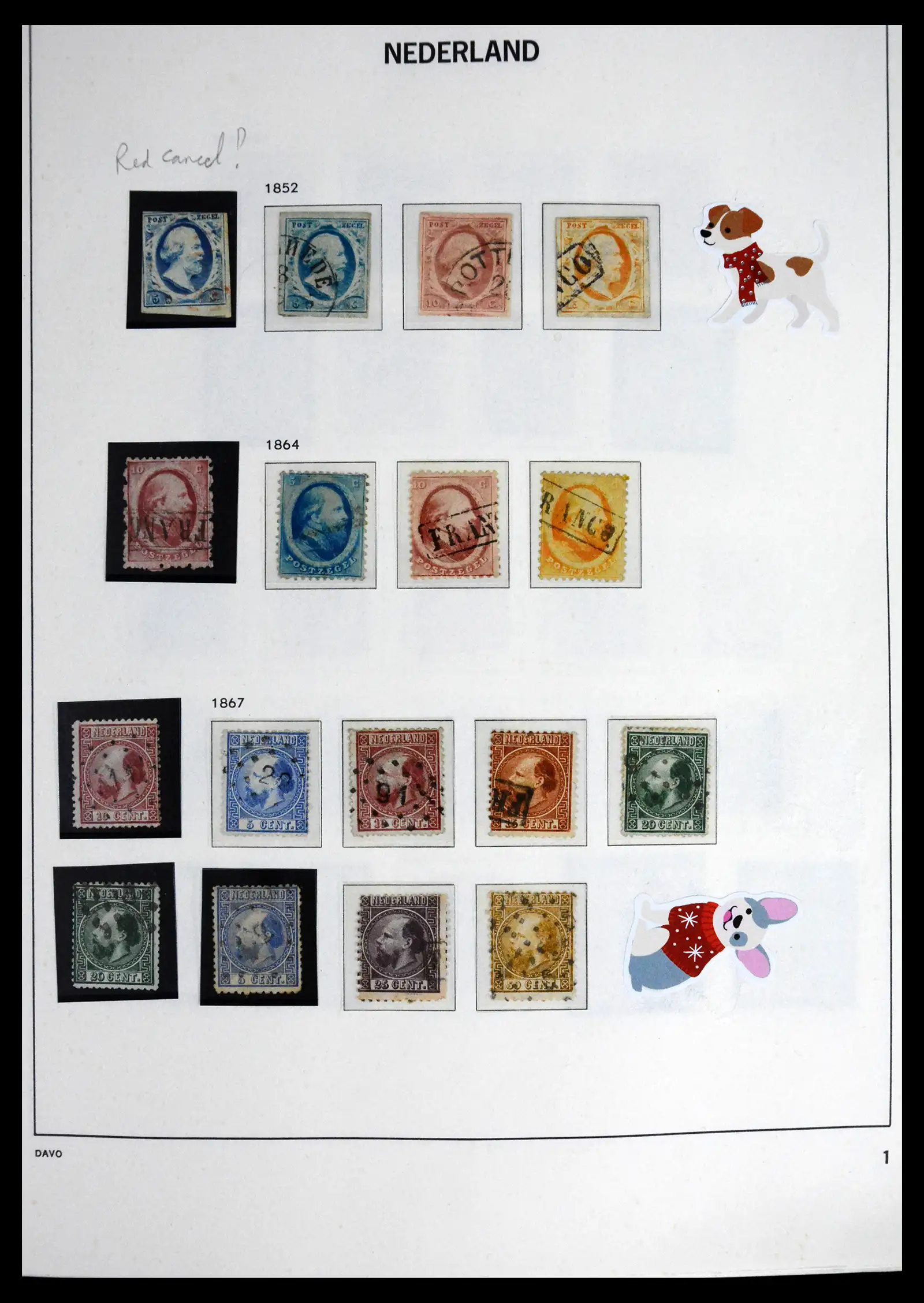 41590 0001 - Postzegelverzameling 41590 Nederland compleet 1852-1977.