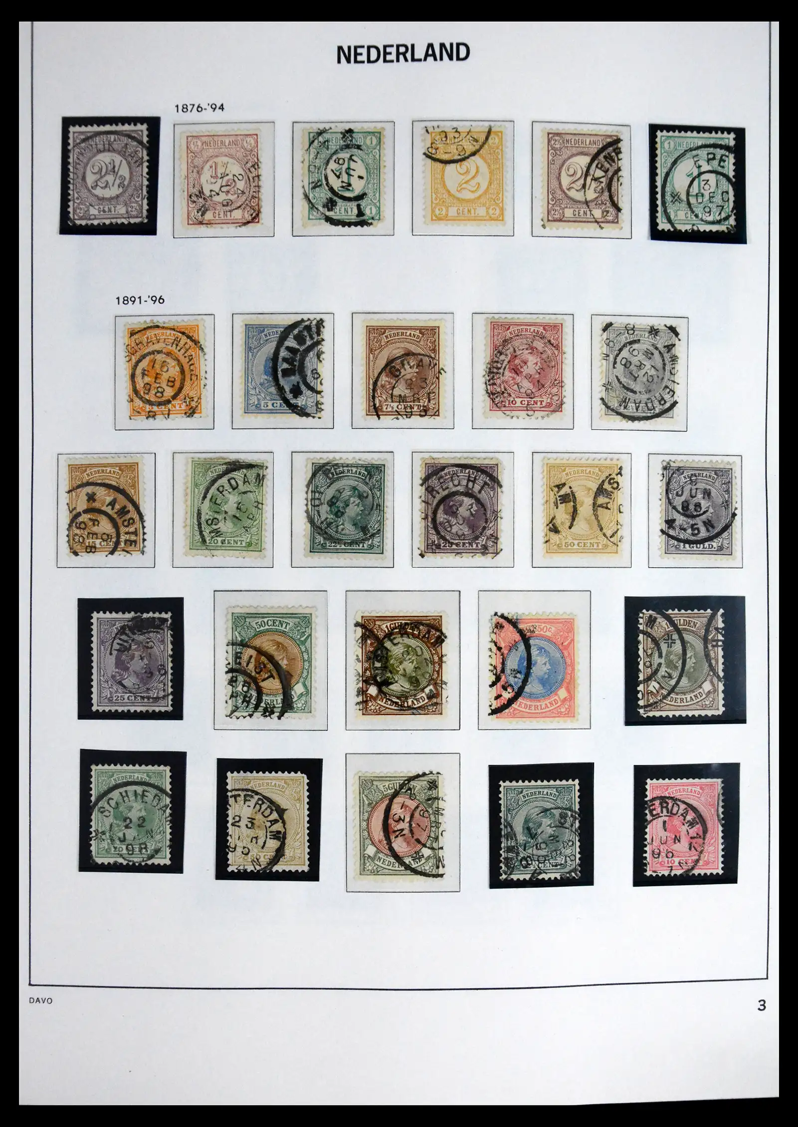 41590 0003 - Postzegelverzameling 41590 Nederland compleet 1852-1977.