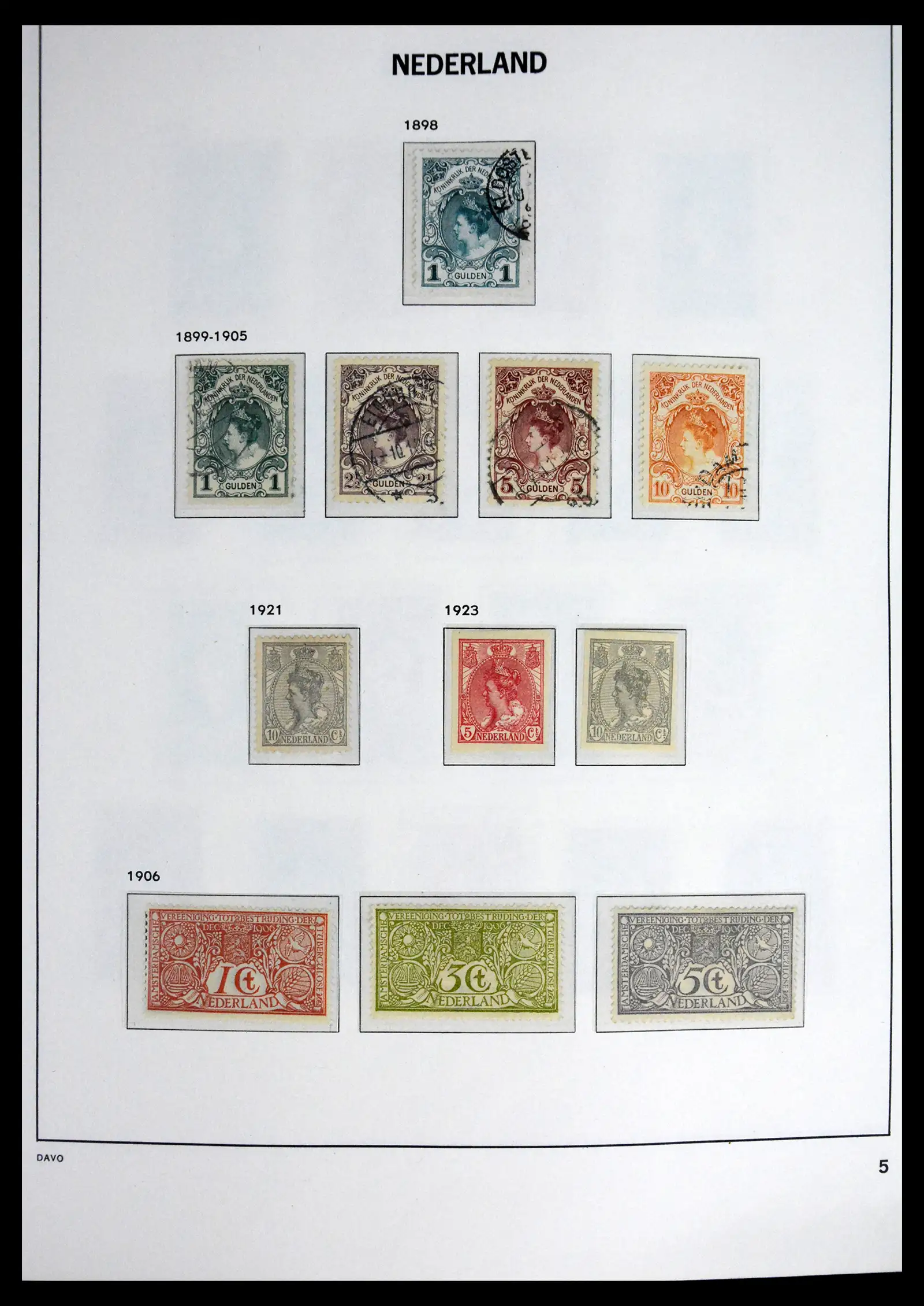 41590 0006 - Postzegelverzameling 41590 Nederland compleet 1852-1977.