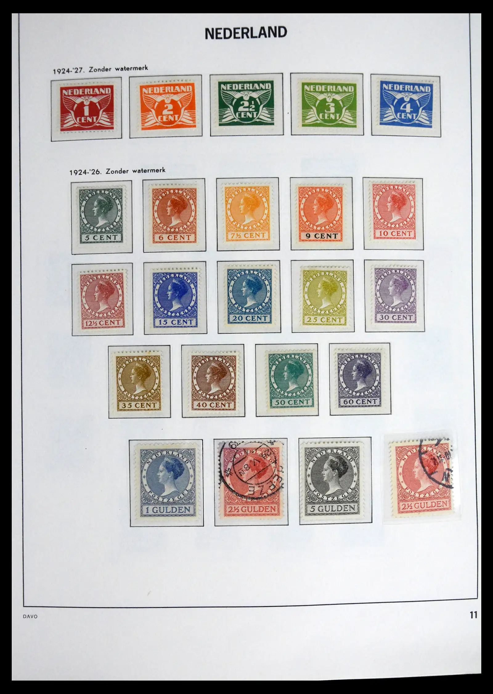 41590 0012 - Postzegelverzameling 41590 Nederland compleet 1852-1977.