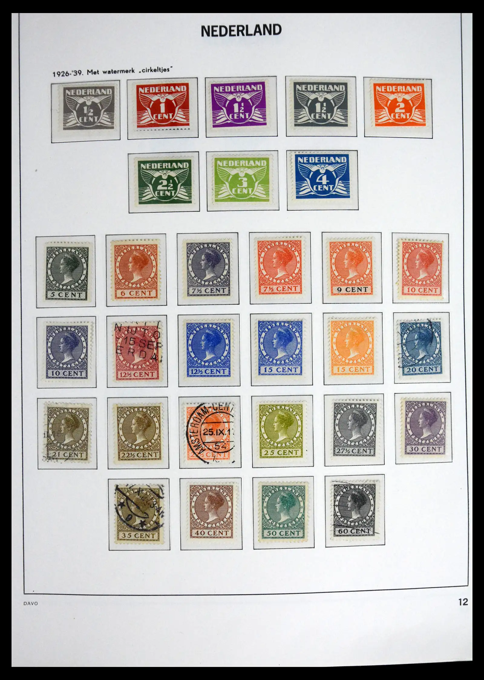 41590 0013 - Postzegelverzameling 41590 Nederland compleet 1852-1977.