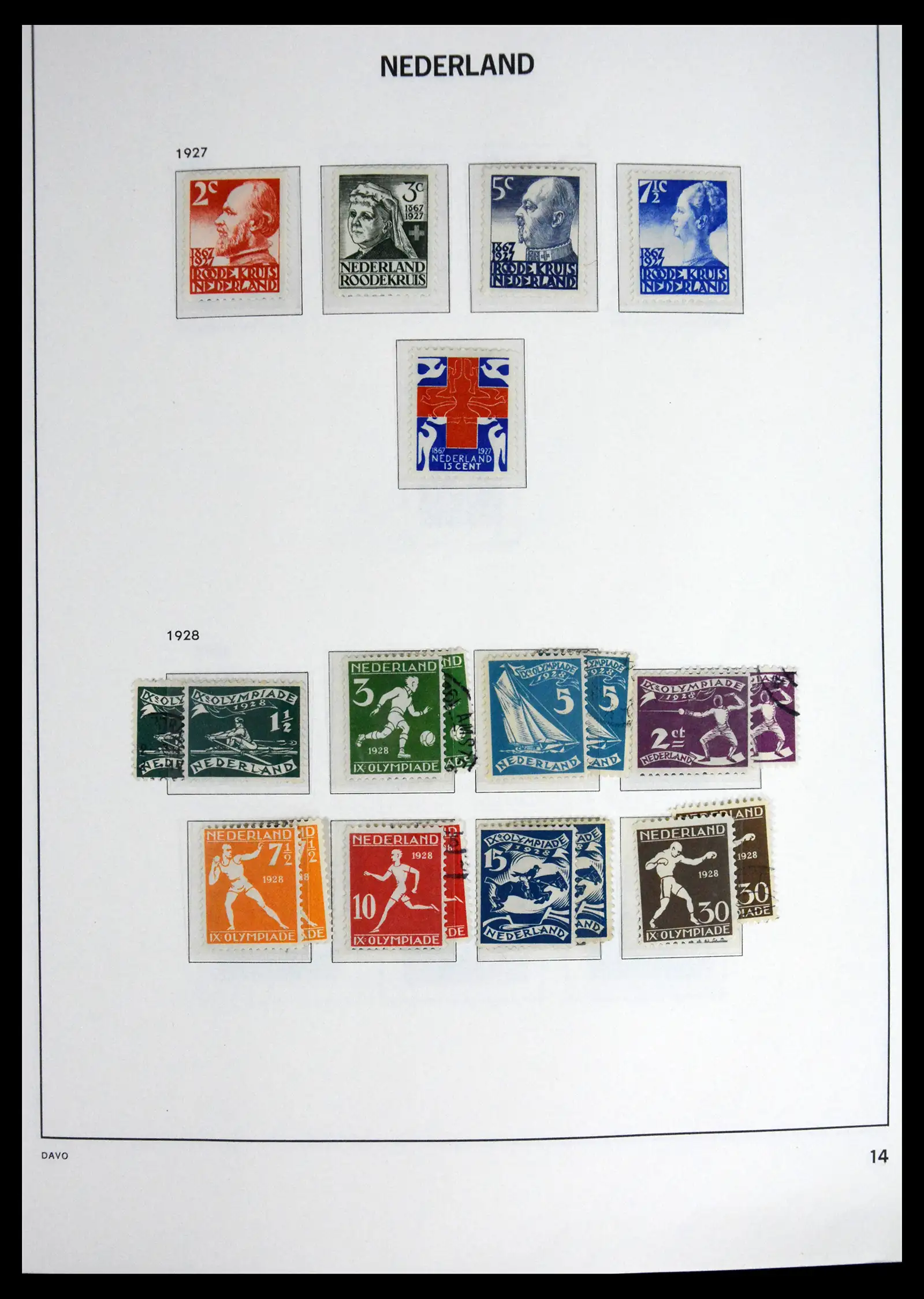 41590 0015 - Postzegelverzameling 41590 Nederland compleet 1852-1977.
