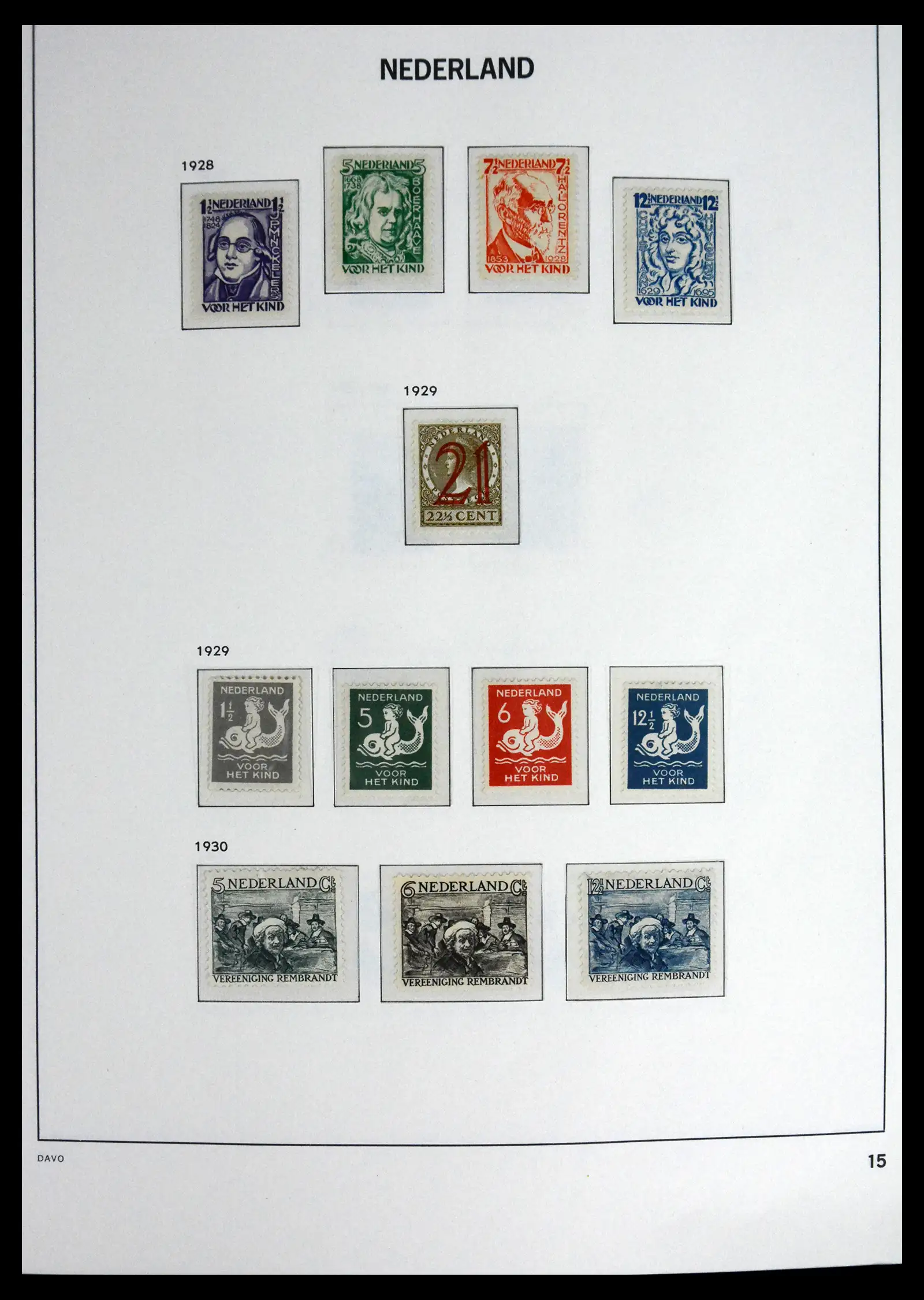 41590 0016 - Postzegelverzameling 41590 Nederland compleet 1852-1977.