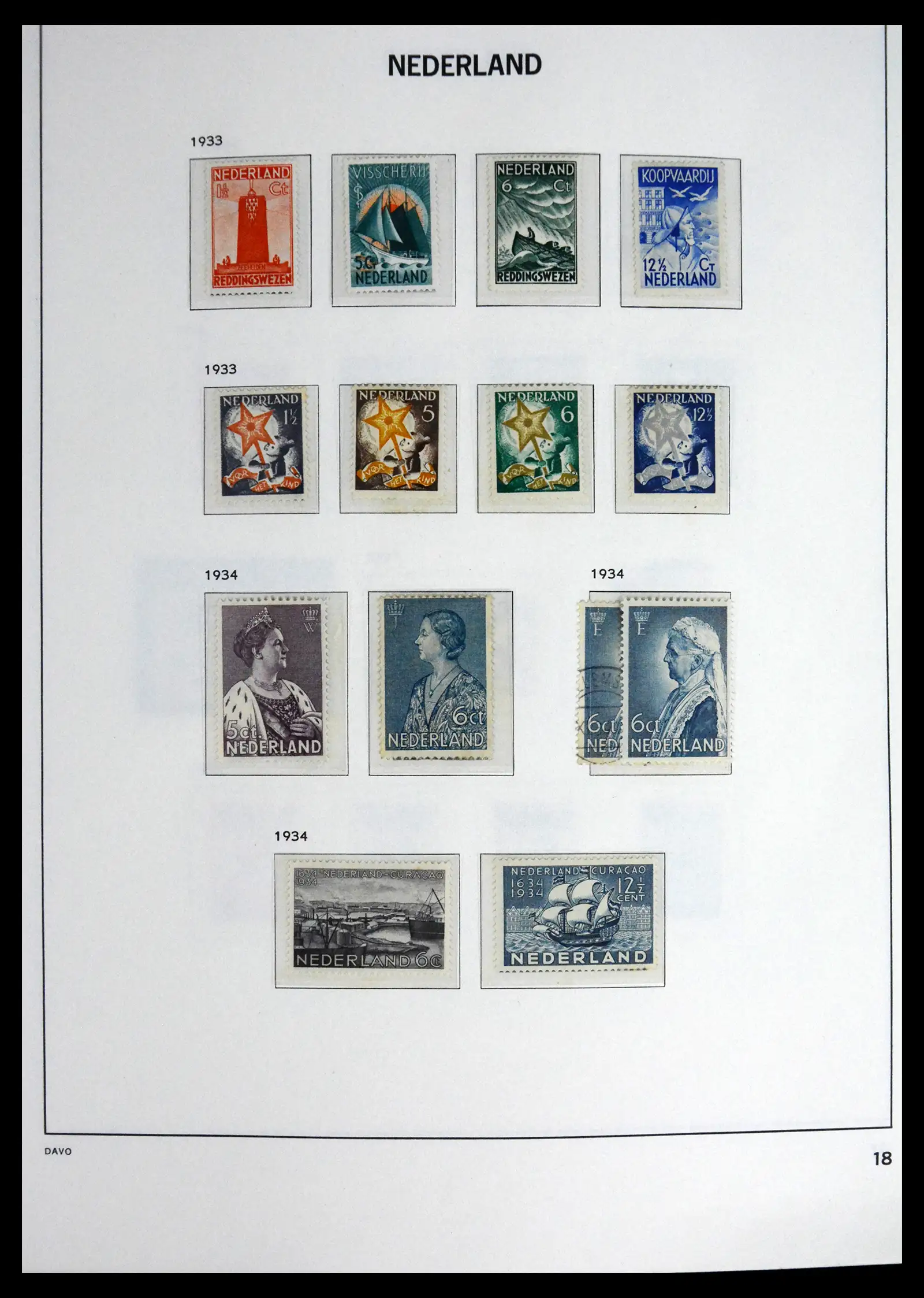 41590 0019 - Postzegelverzameling 41590 Nederland compleet 1852-1977.