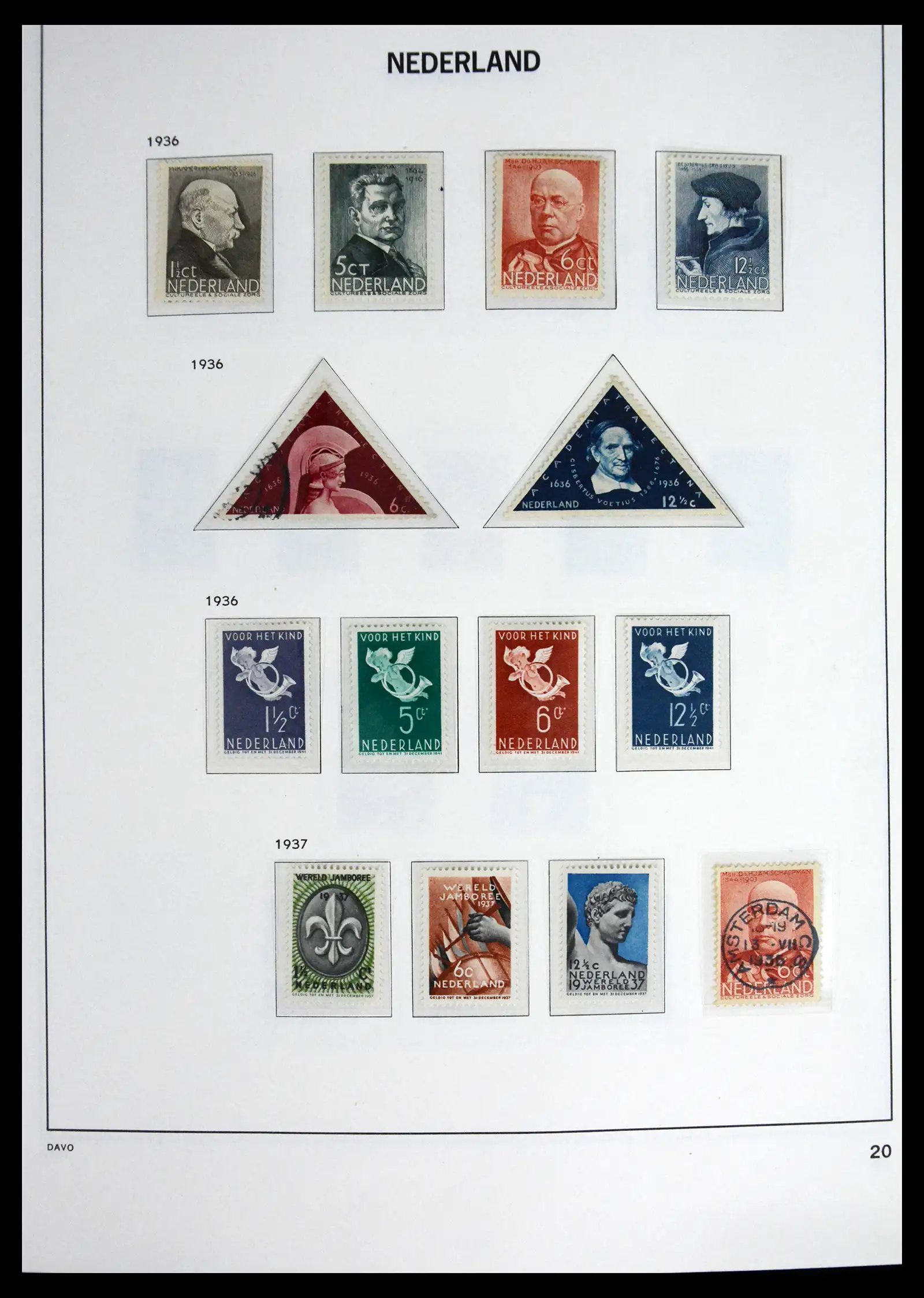 41590 0021 - Postzegelverzameling 41590 Nederland compleet 1852-1977.