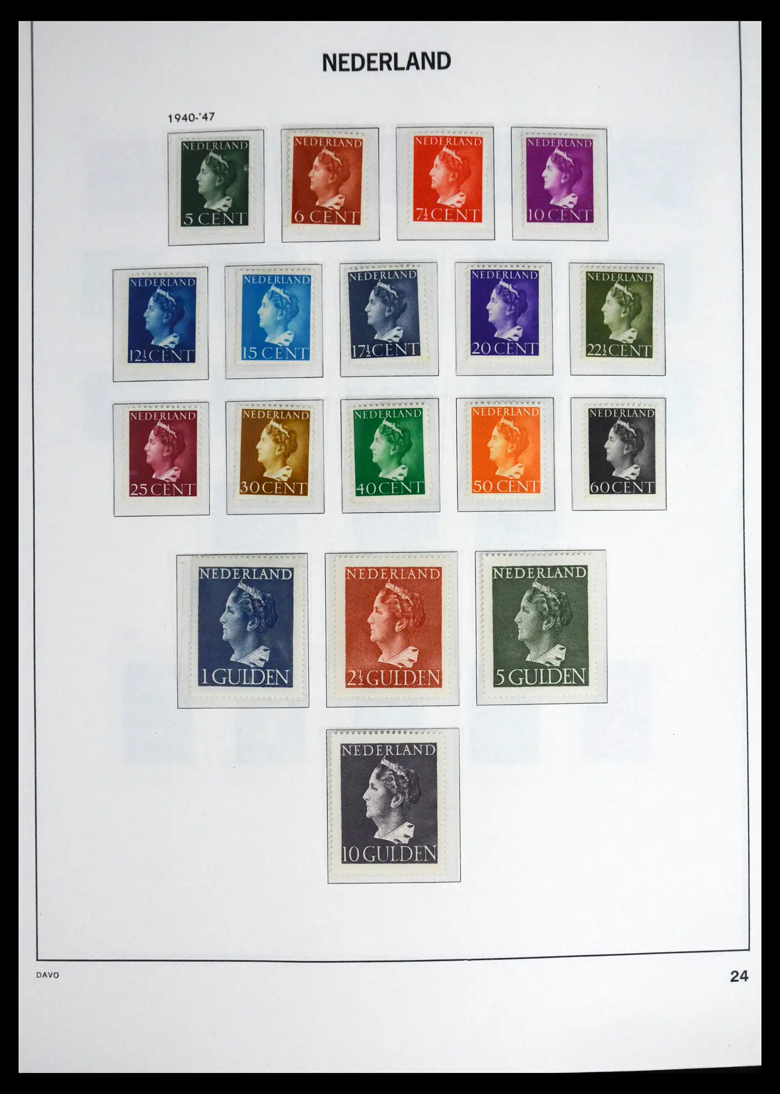 41590 0025 - Postzegelverzameling 41590 Nederland compleet 1852-1977.