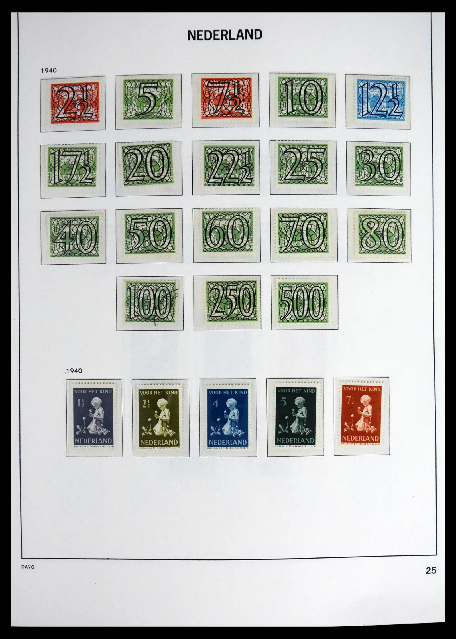 41590 0026 - Postzegelverzameling 41590 Nederland compleet 1852-1977.