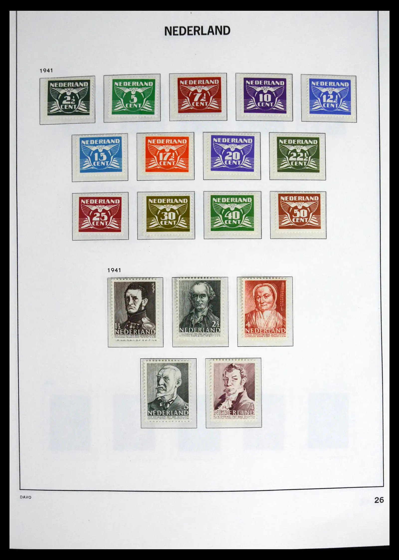 41590 0027 - Postzegelverzameling 41590 Nederland compleet 1852-1977.