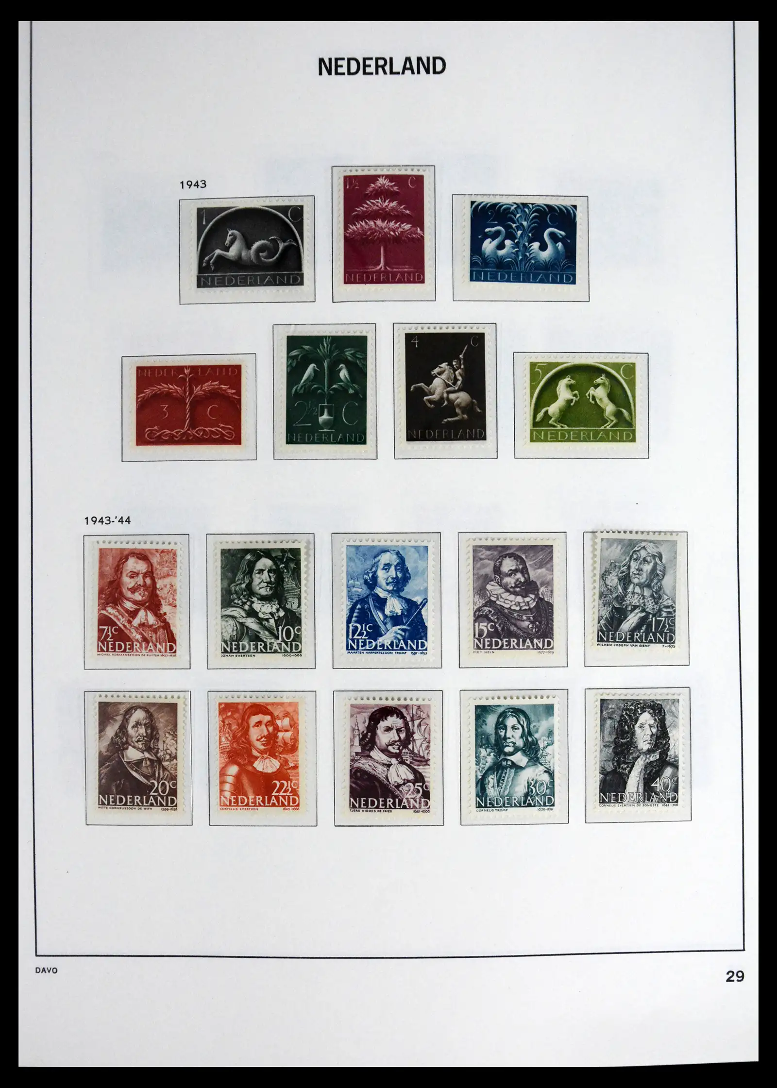 41590 0029 - Postzegelverzameling 41590 Nederland compleet 1852-1977.