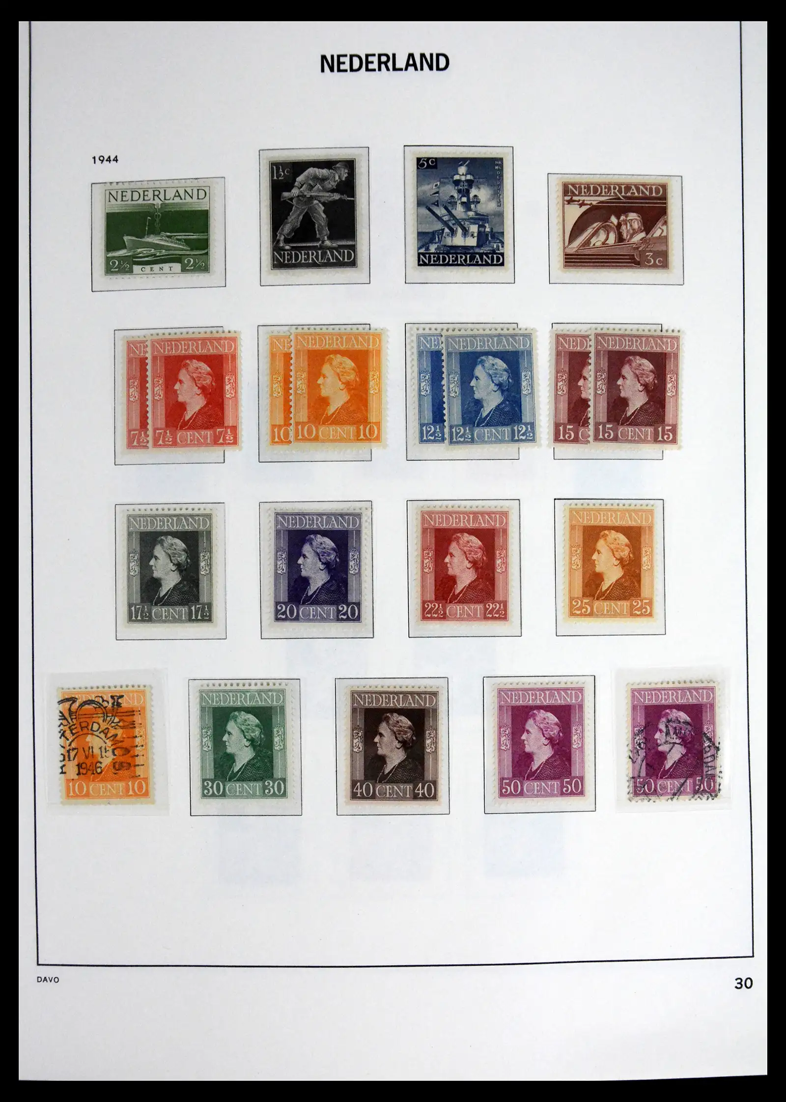 41590 0030 - Postzegelverzameling 41590 Nederland compleet 1852-1977.