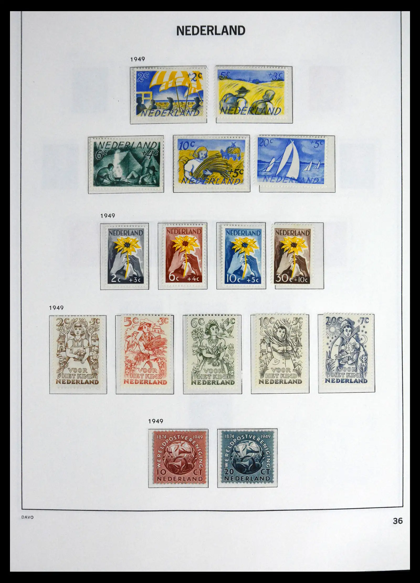 41590 0036 - Postzegelverzameling 41590 Nederland compleet 1852-1977.