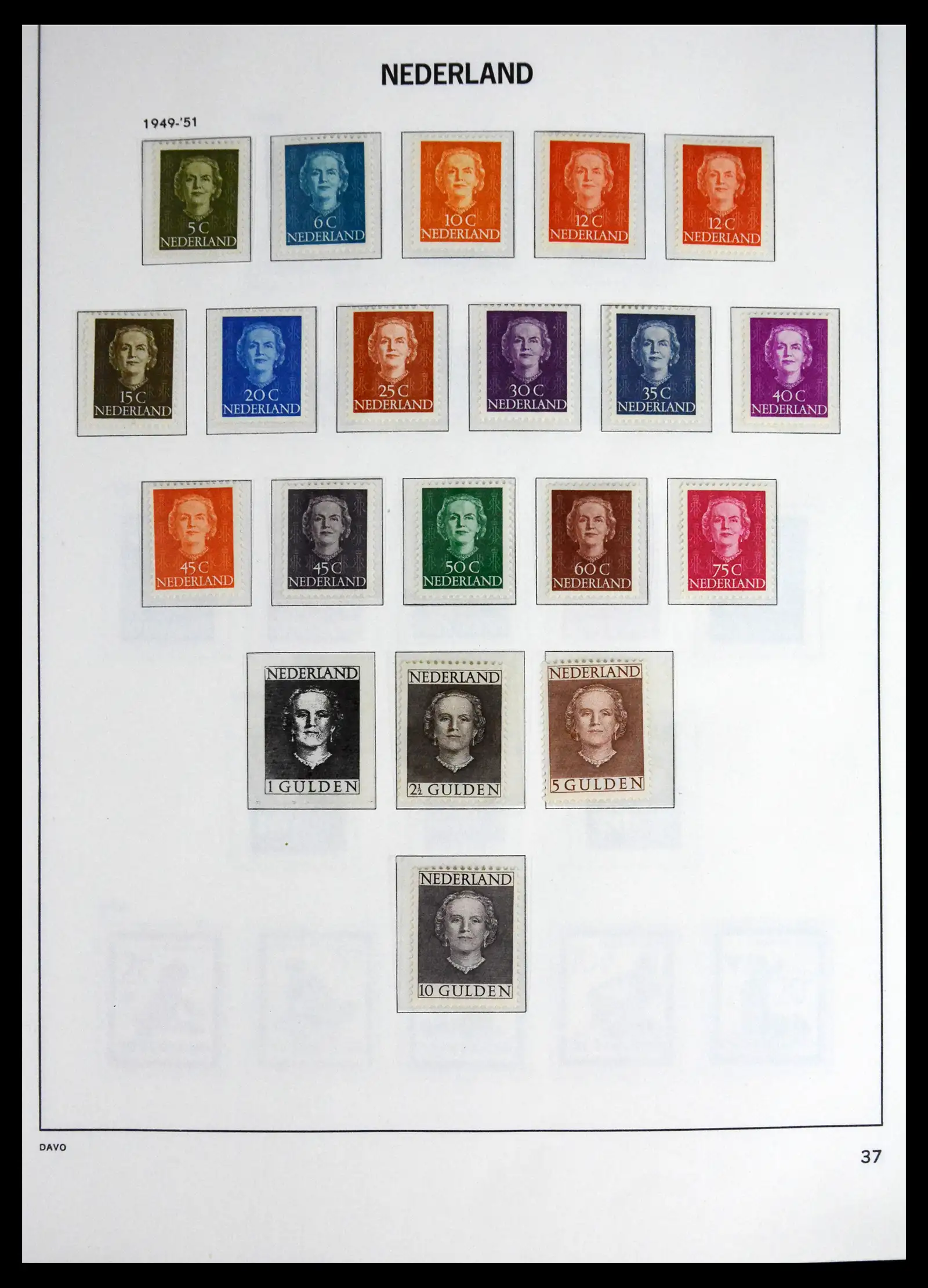 41590 0037 - Postzegelverzameling 41590 Nederland compleet 1852-1977.