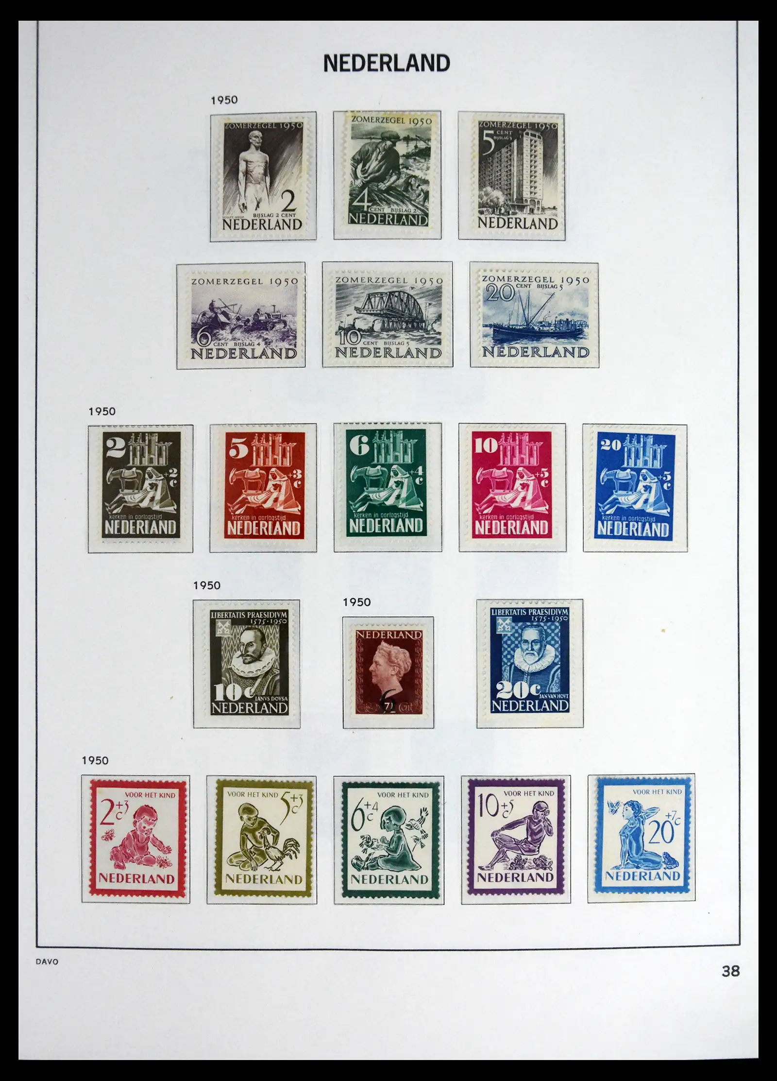 41590 0038 - Postzegelverzameling 41590 Nederland compleet 1852-1977.