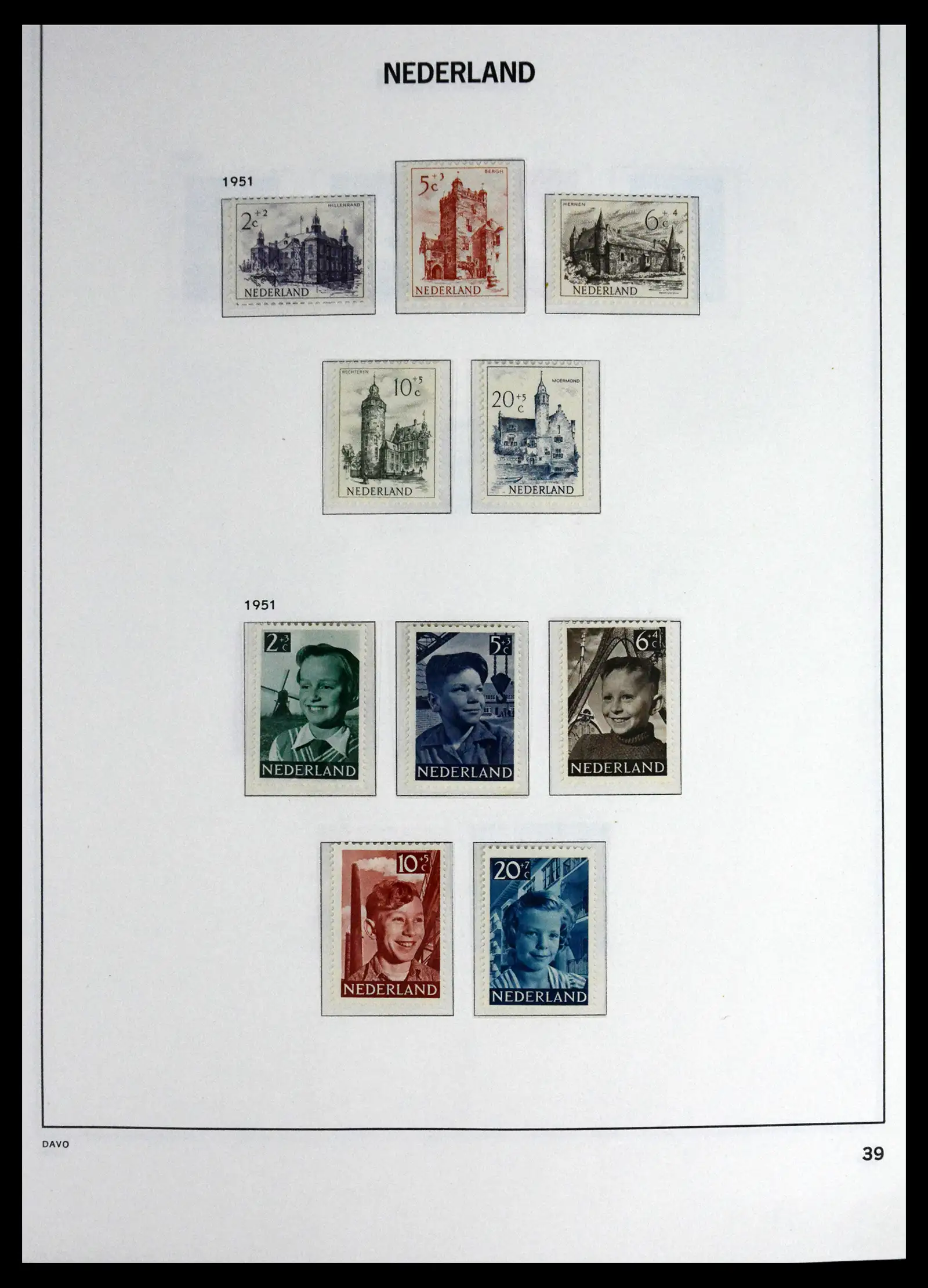 41590 0039 - Postzegelverzameling 41590 Nederland compleet 1852-1977.