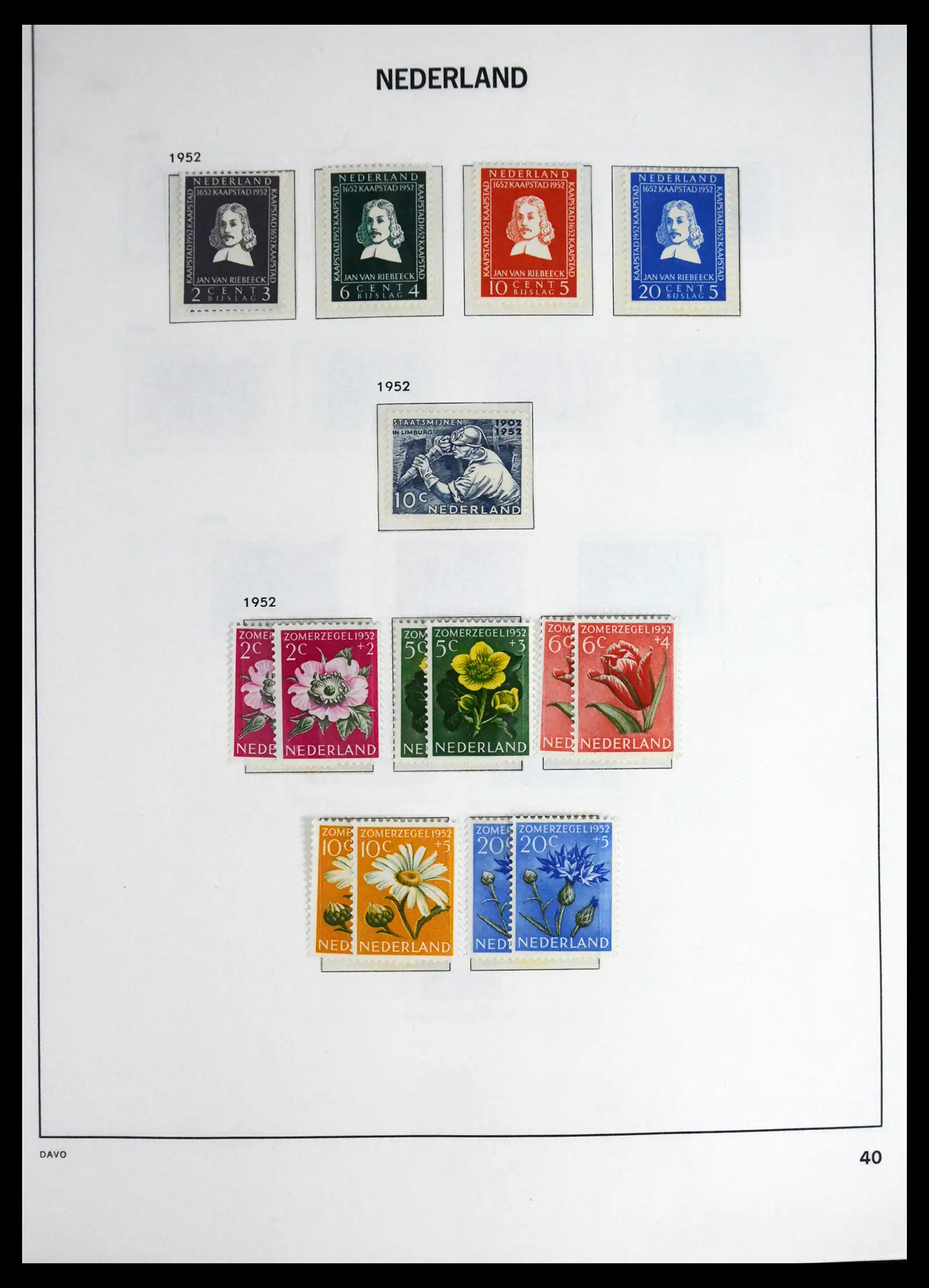 41590 0040 - Postzegelverzameling 41590 Nederland compleet 1852-1977.