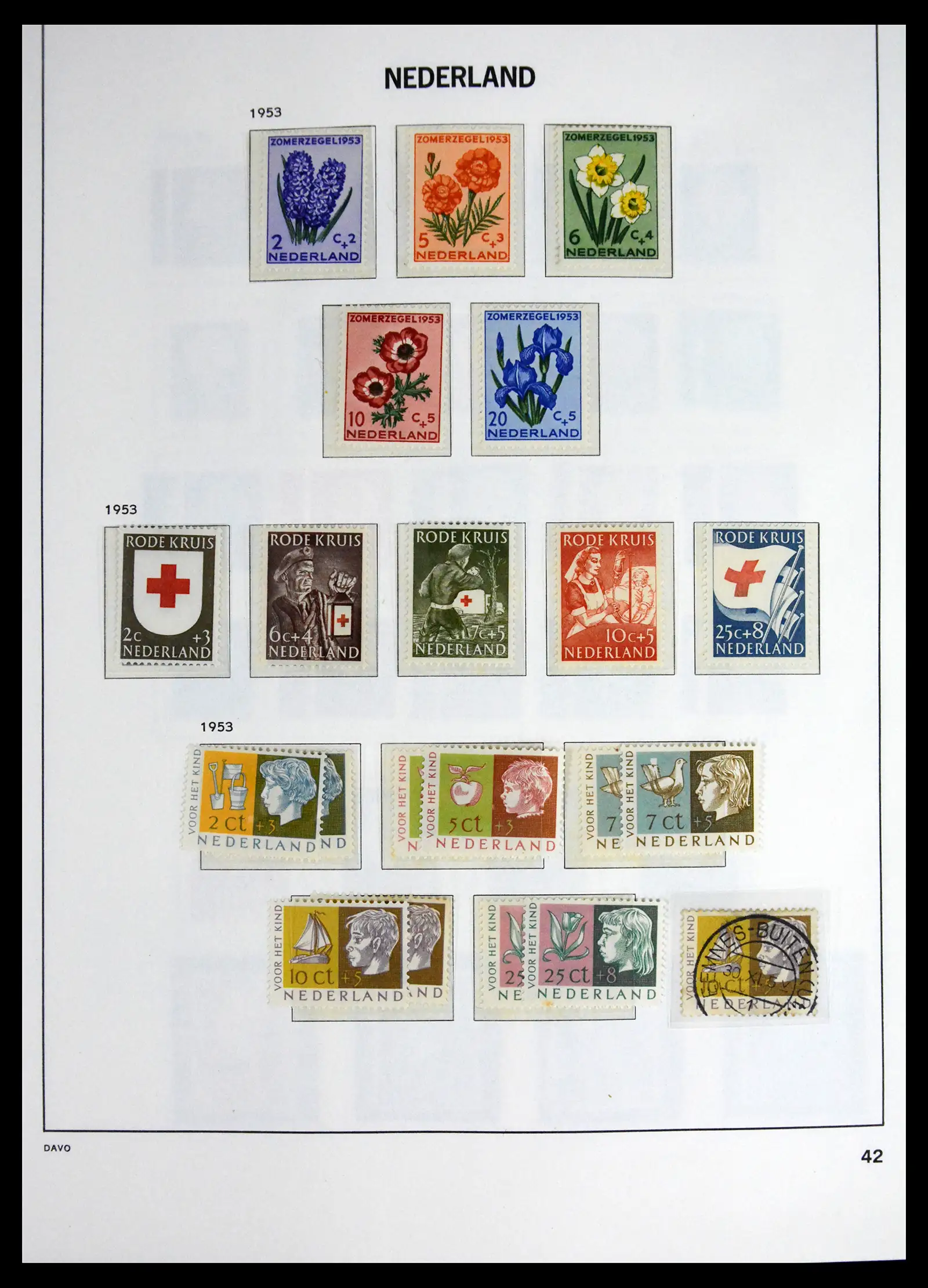 41590 0042 - Postzegelverzameling 41590 Nederland compleet 1852-1977.