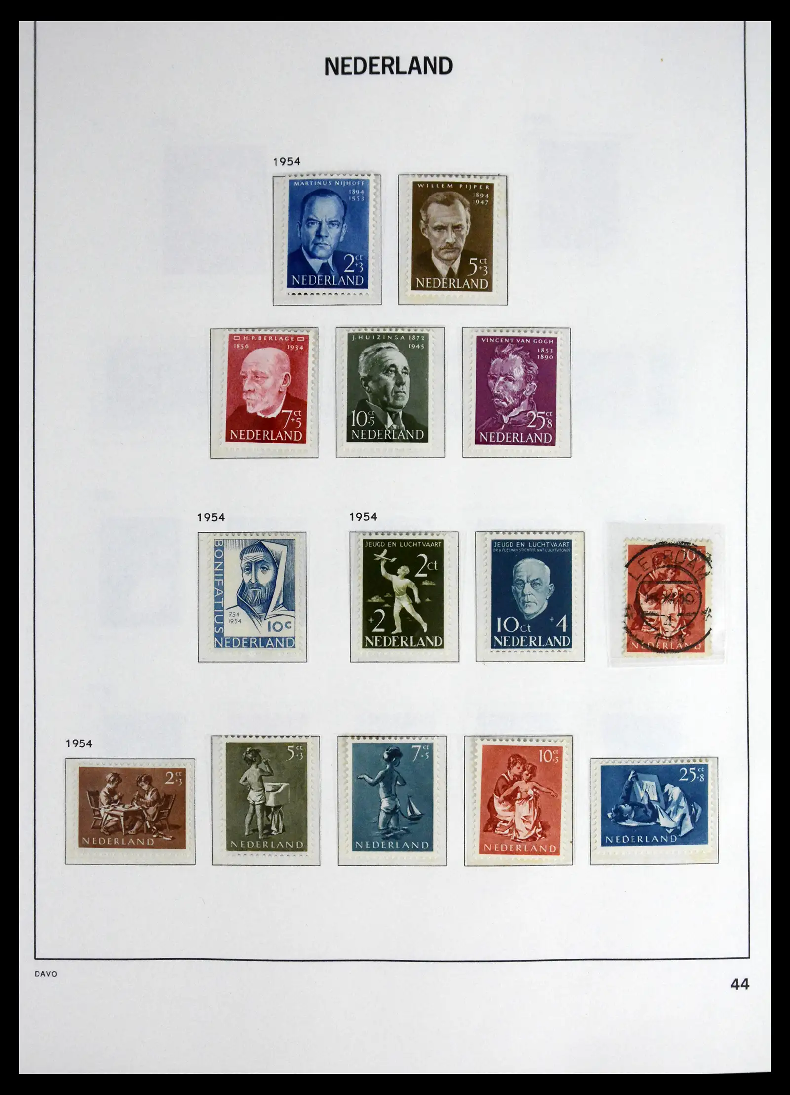 41590 0044 - Postzegelverzameling 41590 Nederland compleet 1852-1977.